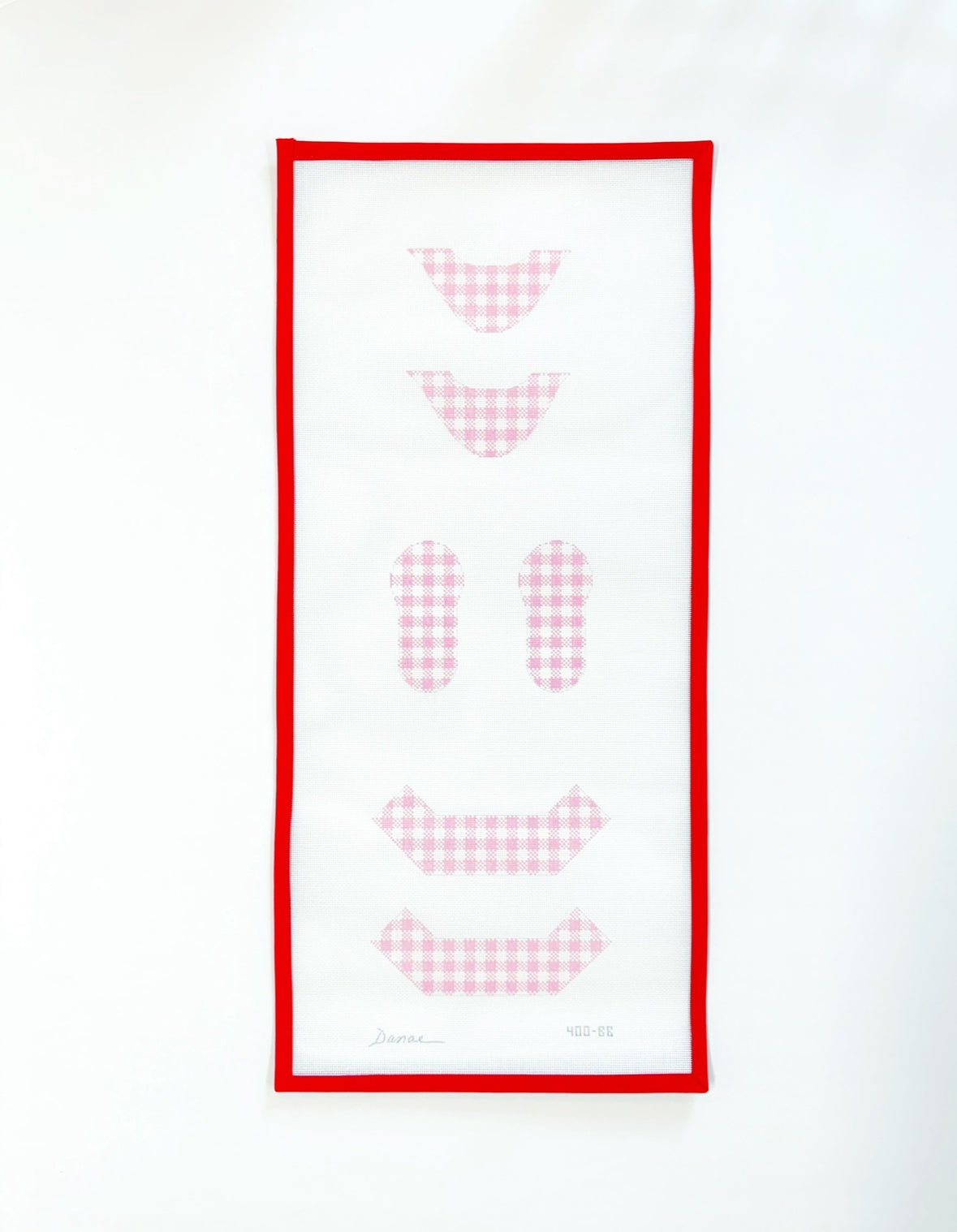 Pink Gingham Baby BootiesDanae DesignsCanvasThe Red Thread Atelier