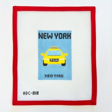 New York City Travel BookAtlantic BlueCanvasThe Red Thread Atelier