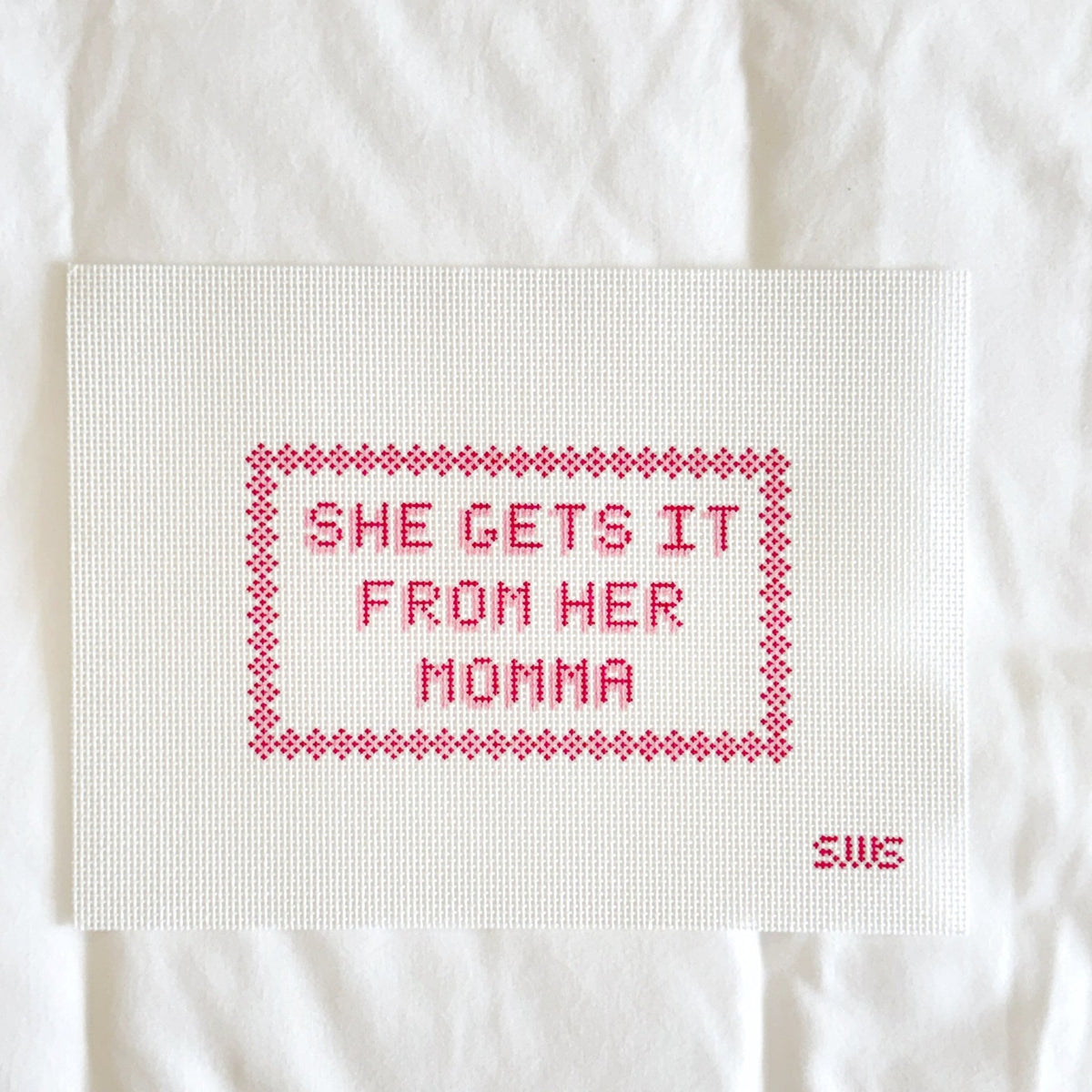 She Gets It From Her Momstitching with StaceyCanvasThe Red Thread Atelier