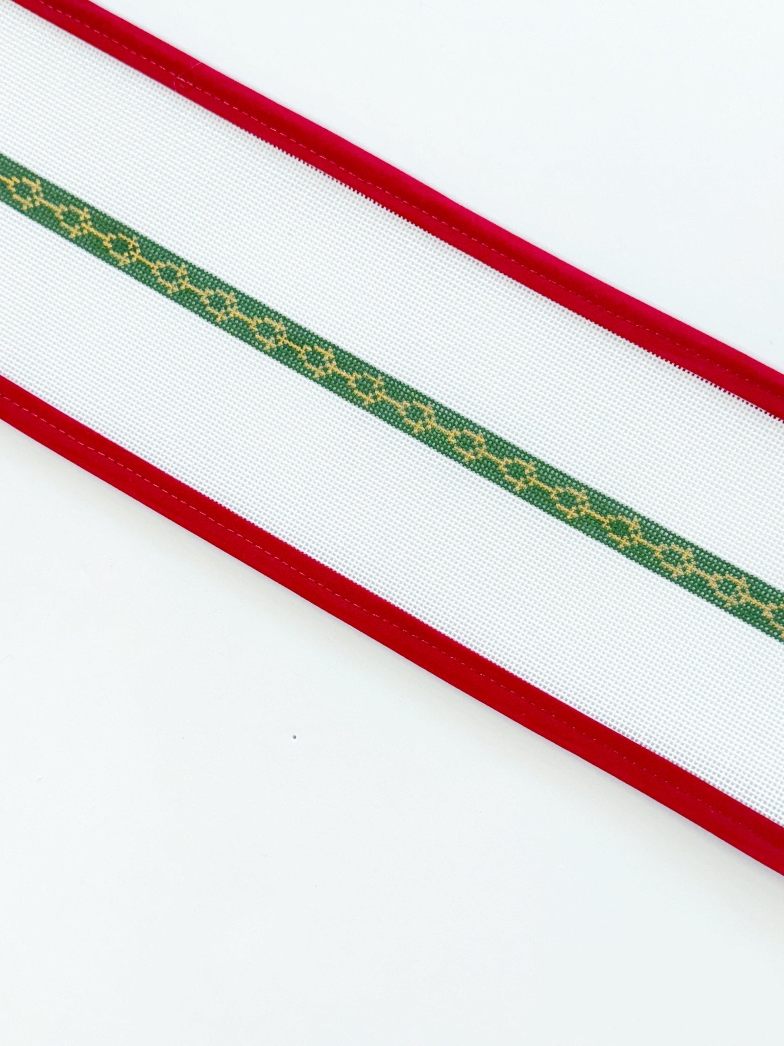 Green Chain Wrap BraceletAnne Fisher NeedlepointCanvasThe Red Thread Atelier