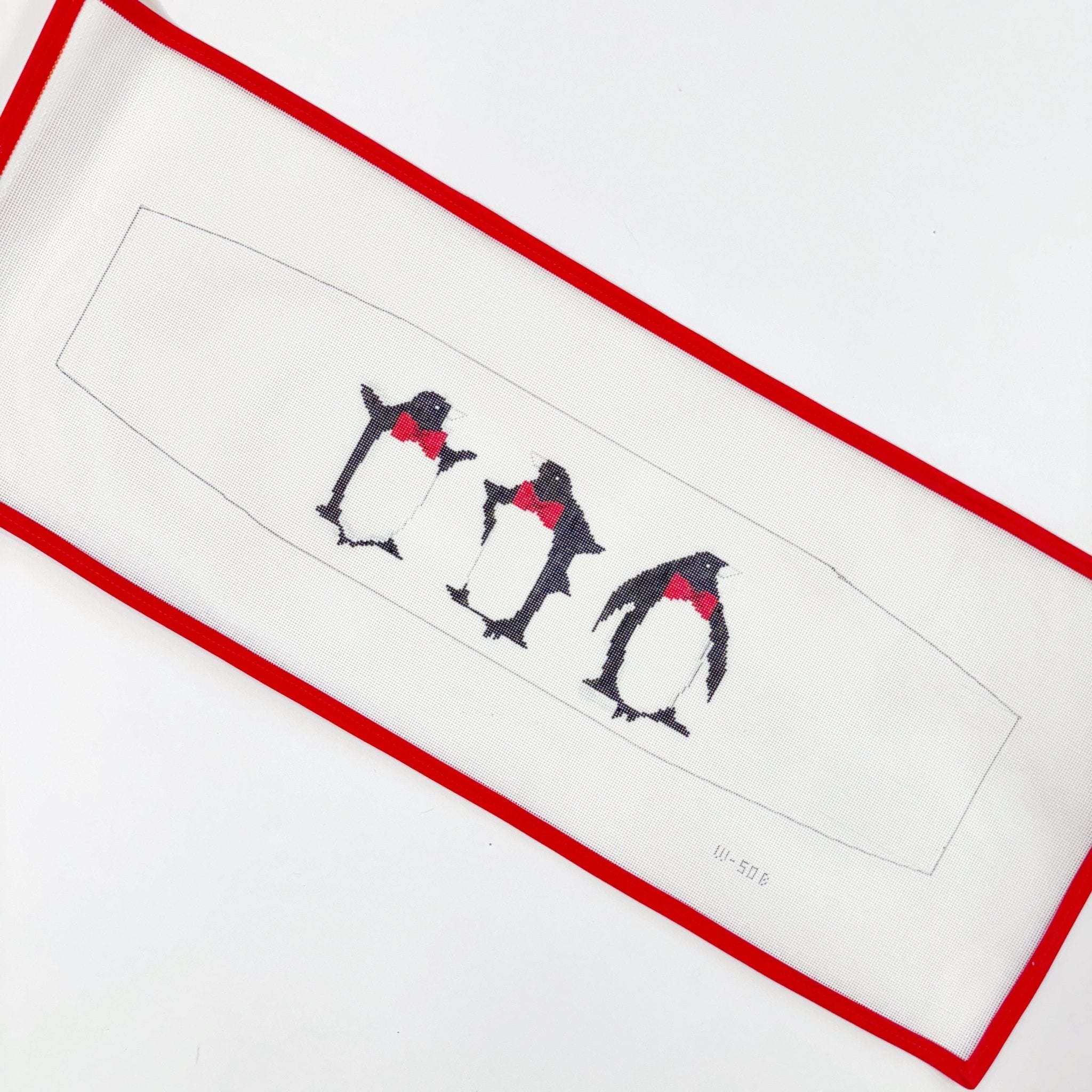 Penguins with Bow ties CummerbundMeredith CollectionCanvasThe Red Thread Atelier
