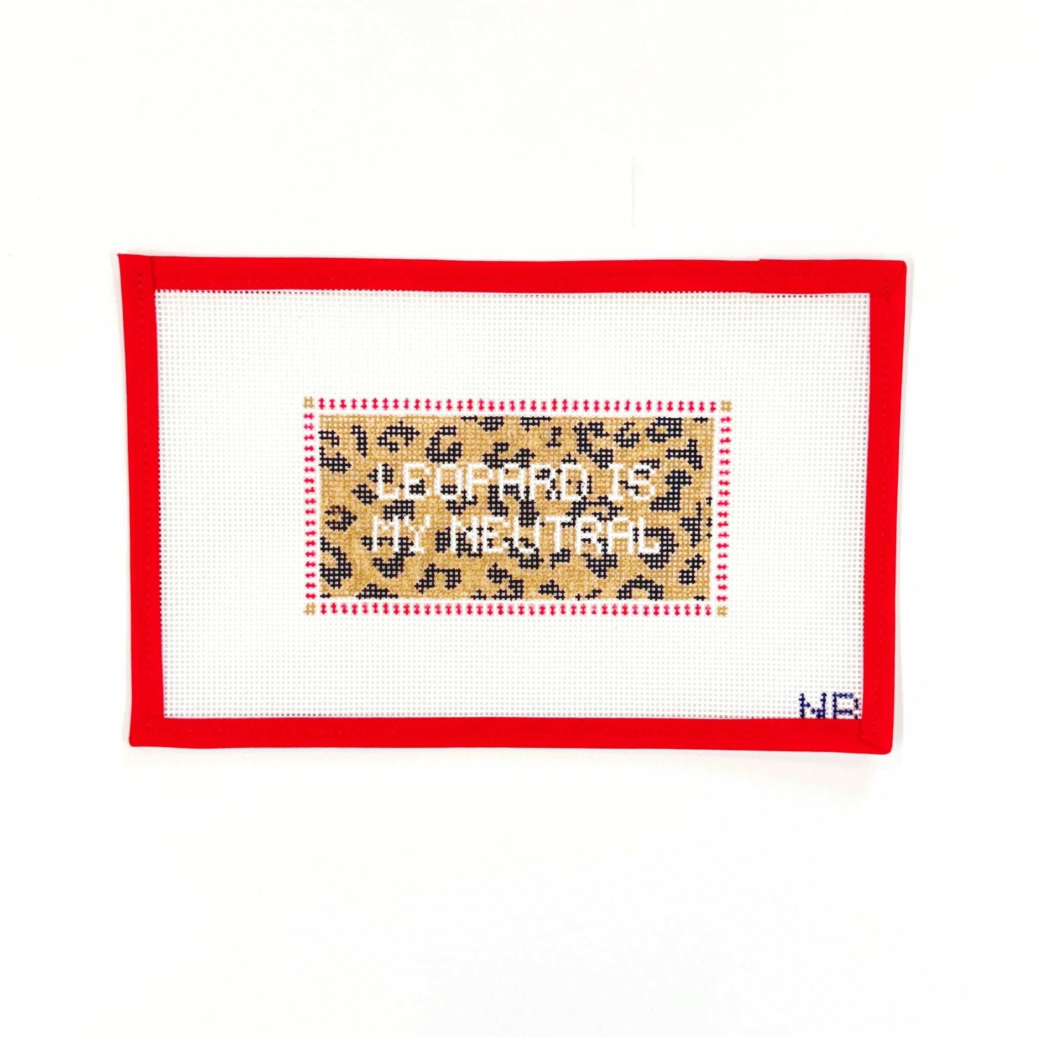 Leopard is my NeutralNavy Bleu NeedlepointCanvasThe Red Thread Atelier