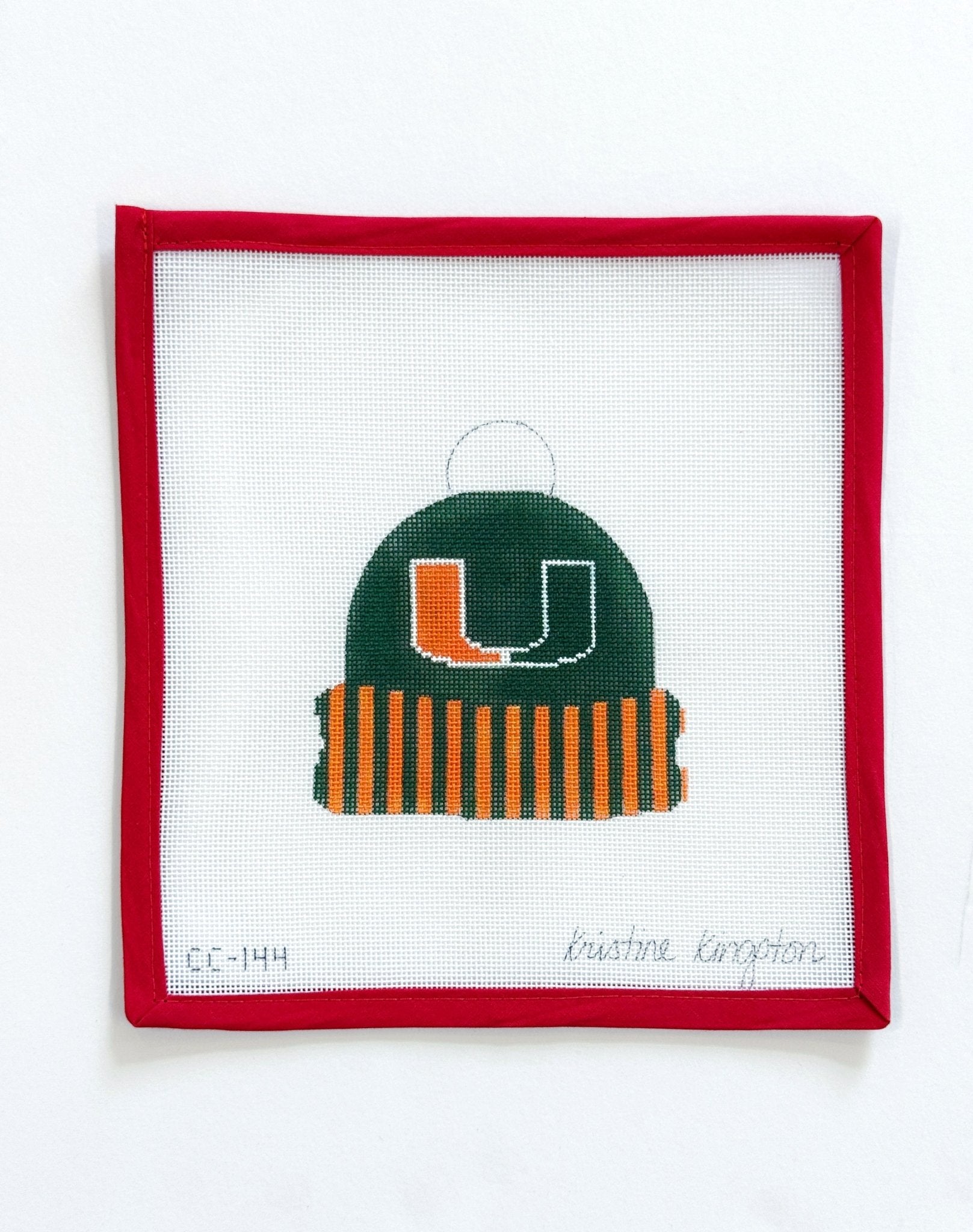 University of Miami HatKristine KingstonCanvasThe Red Thread Atelier