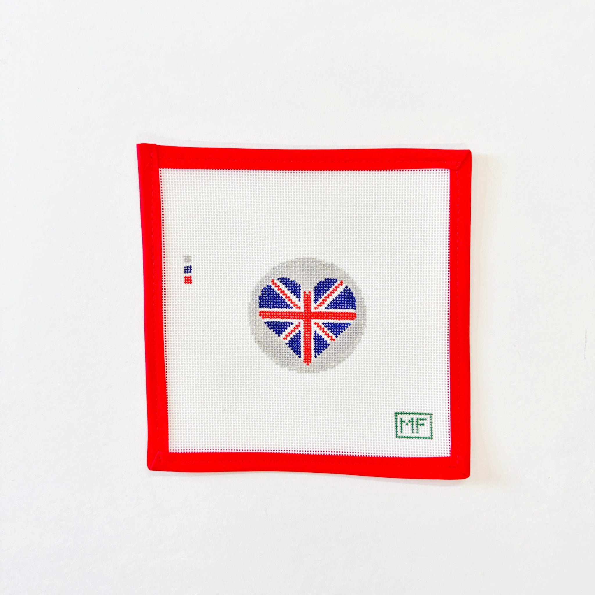 Heart Flag Round - Union JackMF NeedlepointCanvasThe Red Thread Atelier