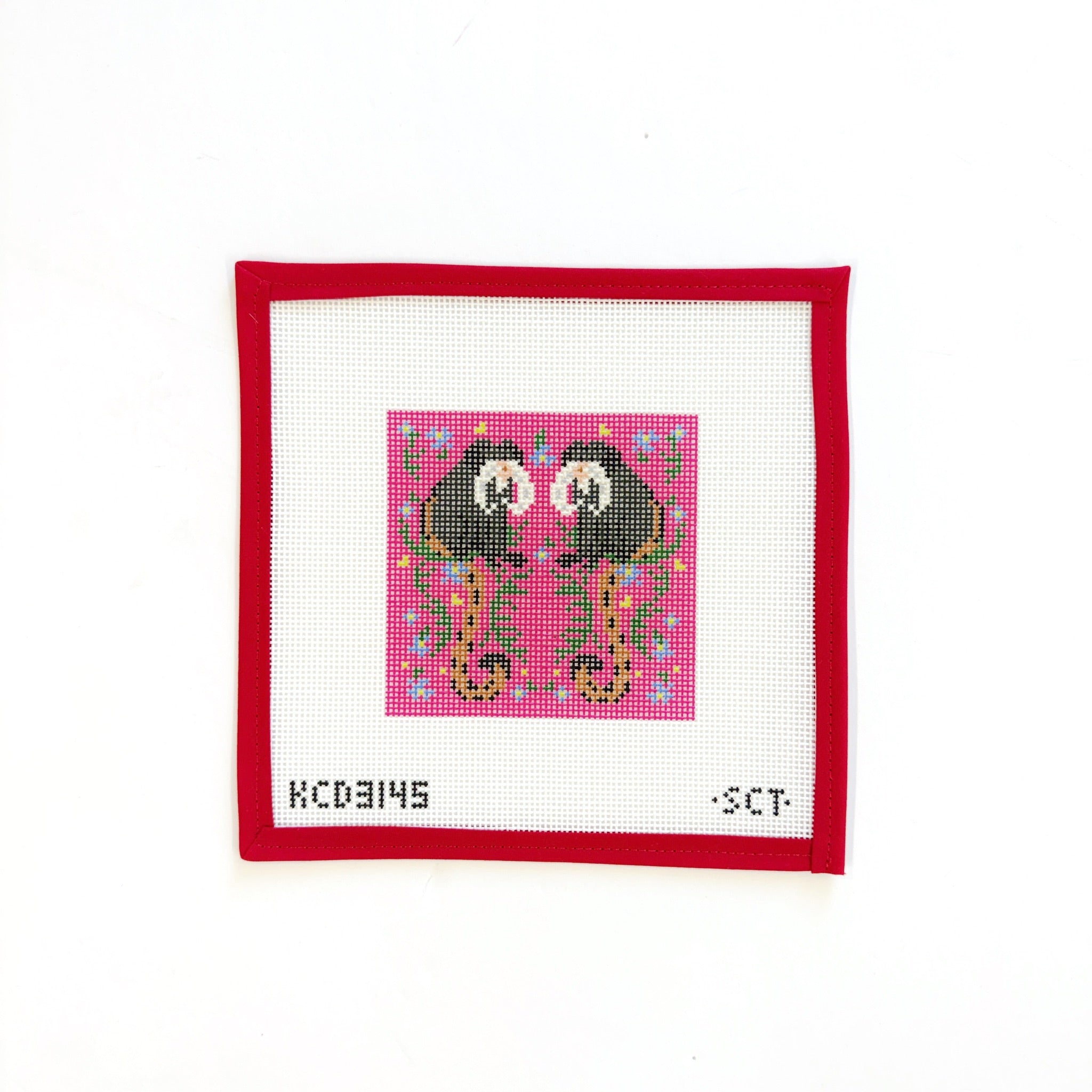 Tropical Emperor Tamarin on PinkKCNCanvasThe Red Thread Atelier