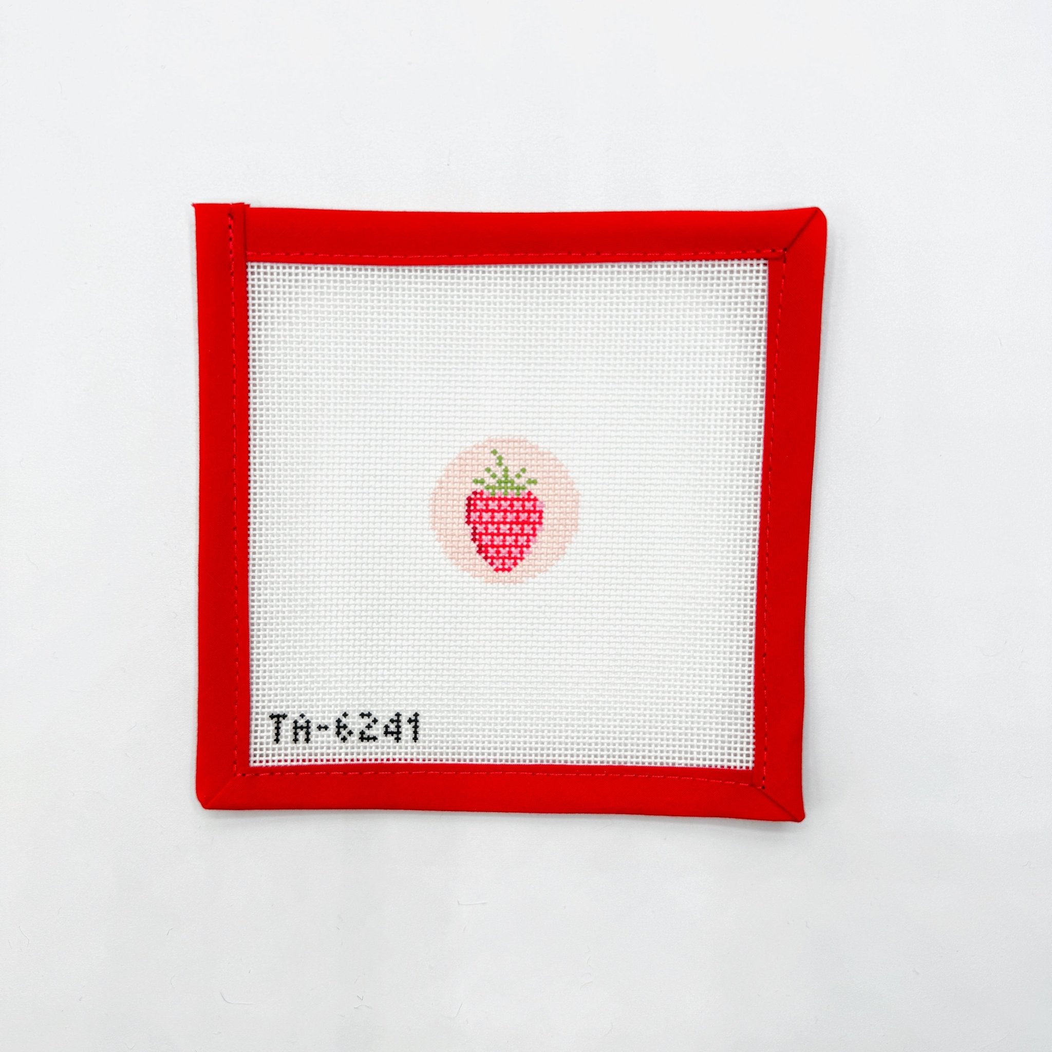 Strawberry Key FobKCNCanvasThe Red Thread Atelier