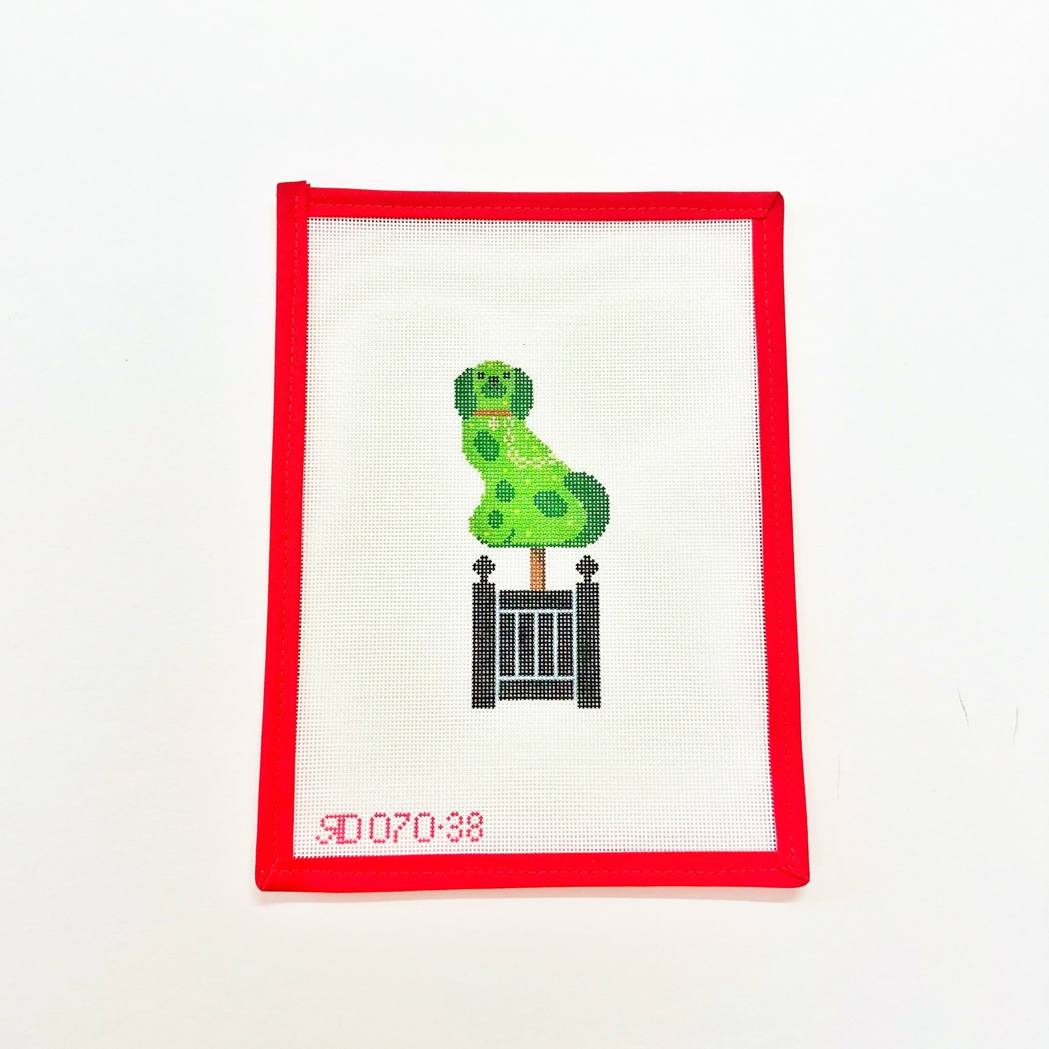 Staffordshire Dog Topiary - LeftRachel DonleyCanvasThe Red Thread Atelier