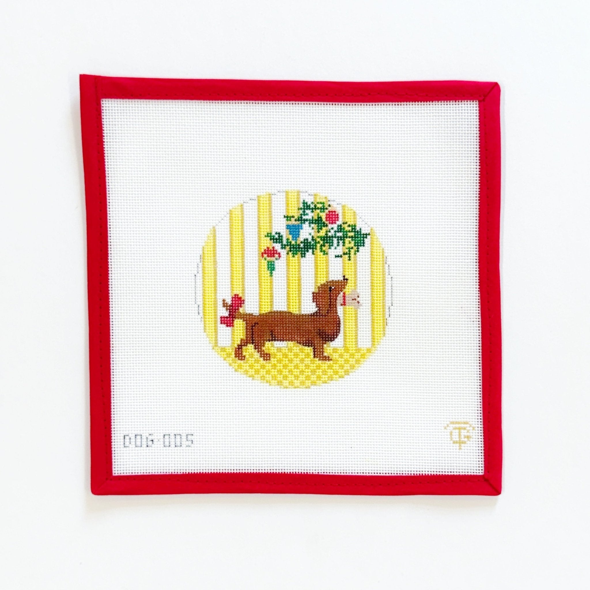 Holiday DachshundGriffin DesignsCanvasThe Red Thread Atelier