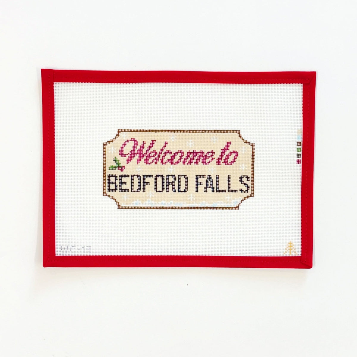 Welcome to Bedford FallsEvergreen NeedlepointCanvasThe Red Thread Atelier