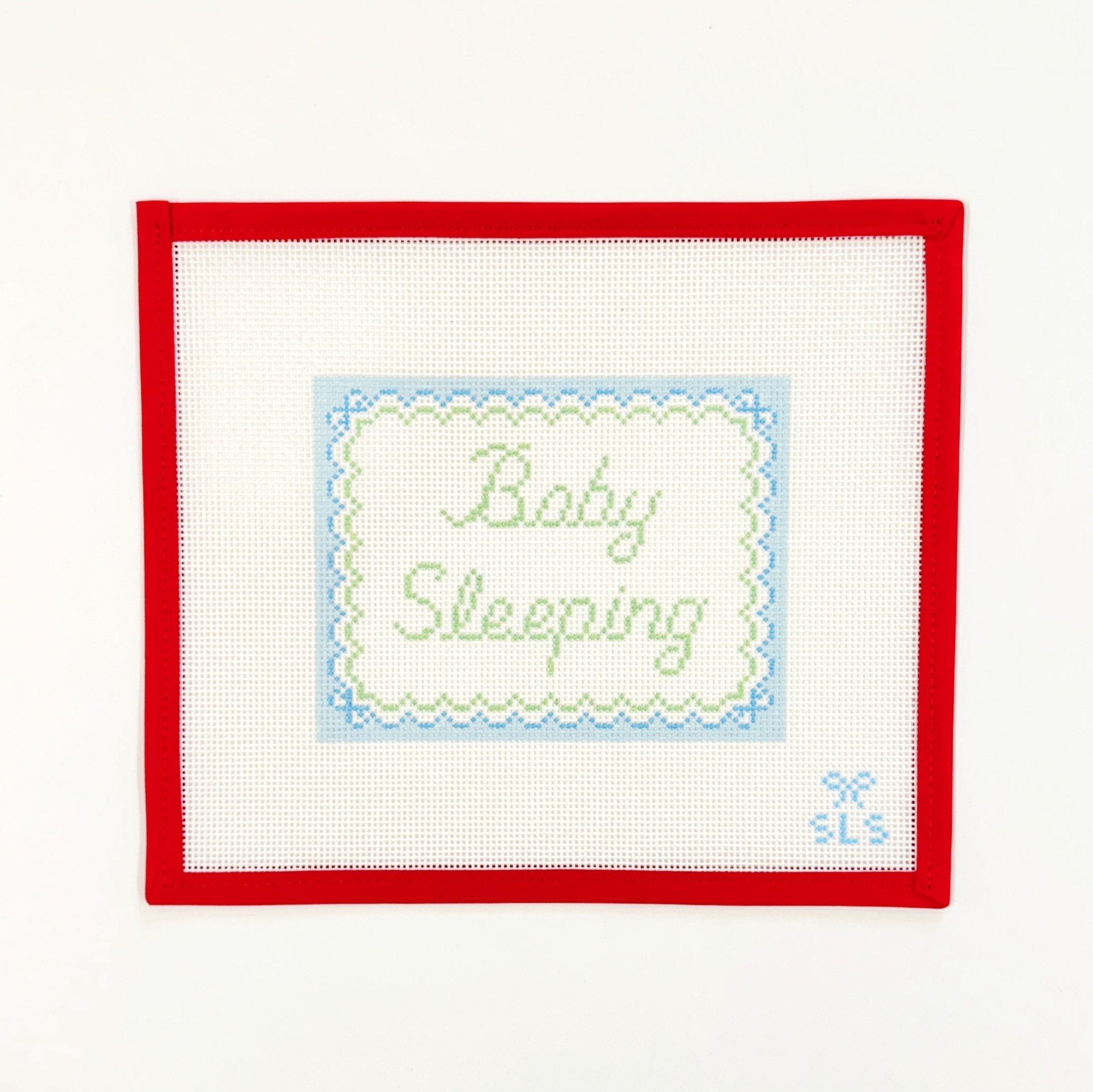 Baby Sleeping - blueSLS NeedlepointCanvasThe Red Thread Atelier