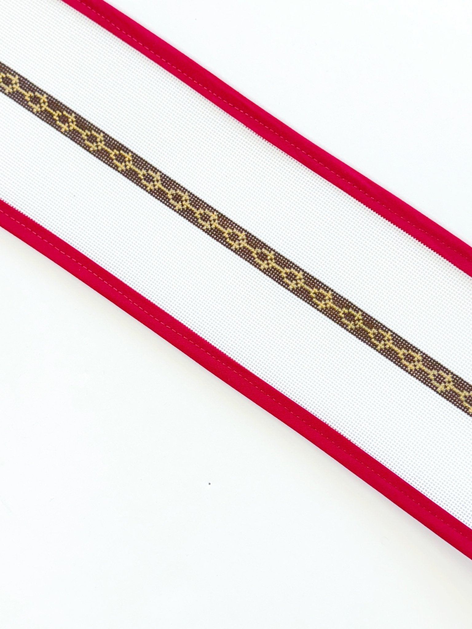 Brown Chain Wrap BraceletAnne Fisher NeedlepointCanvasThe Red Thread Atelier