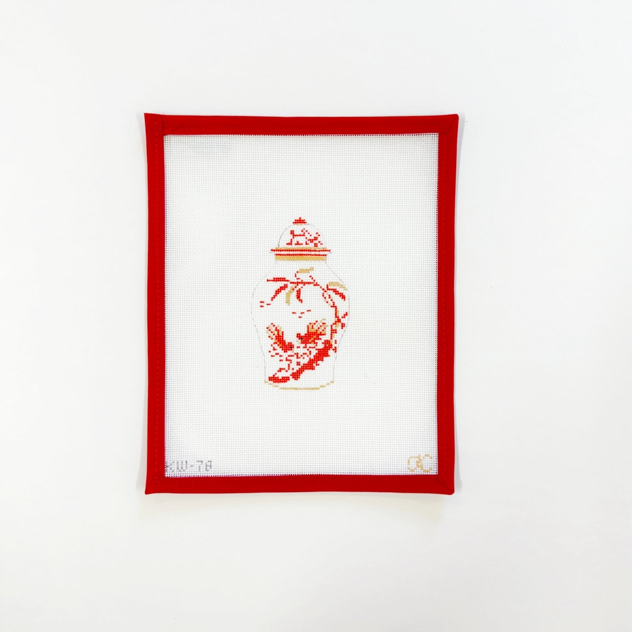 Ginori Ginger JarGingham StitcheryCanvasThe Red Thread Atelier