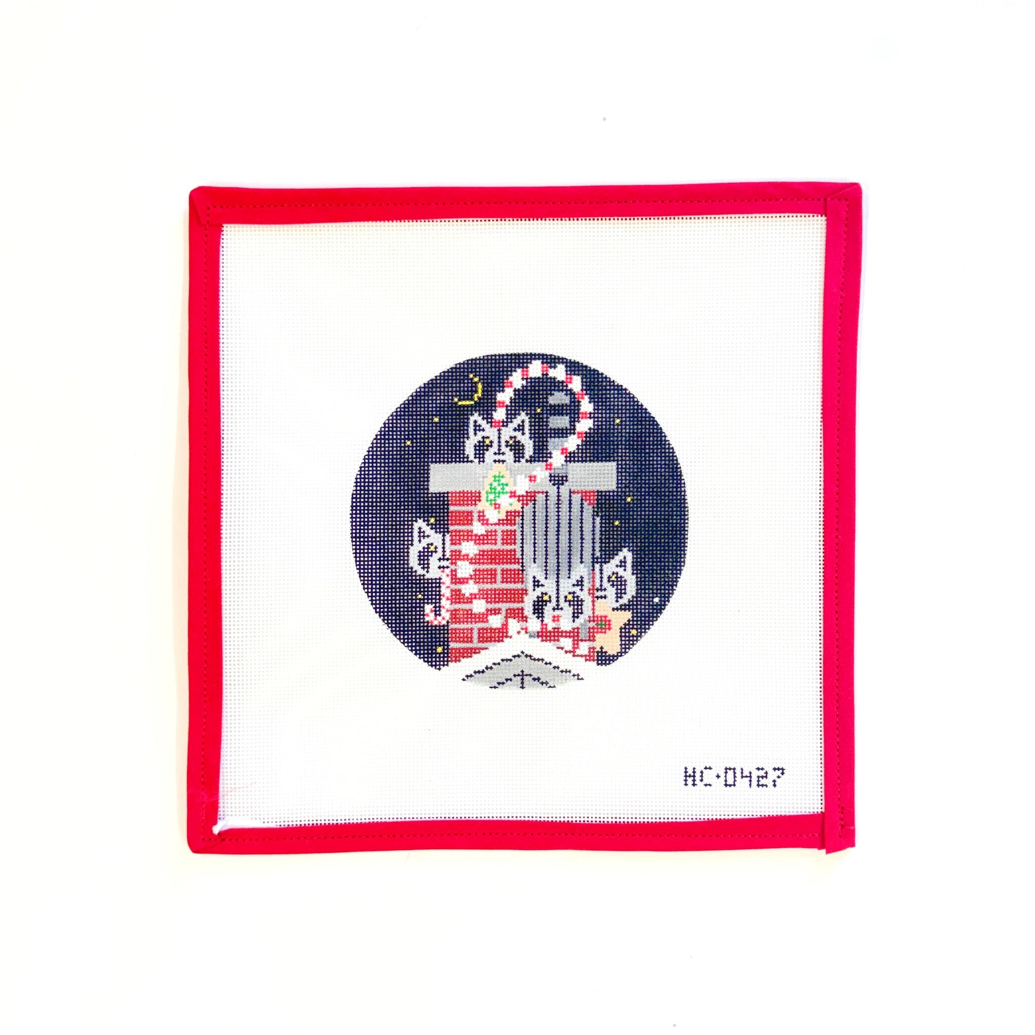 Chimney Christmas RaccoonsMeredith CollectionCanvasThe Red Thread Atelier