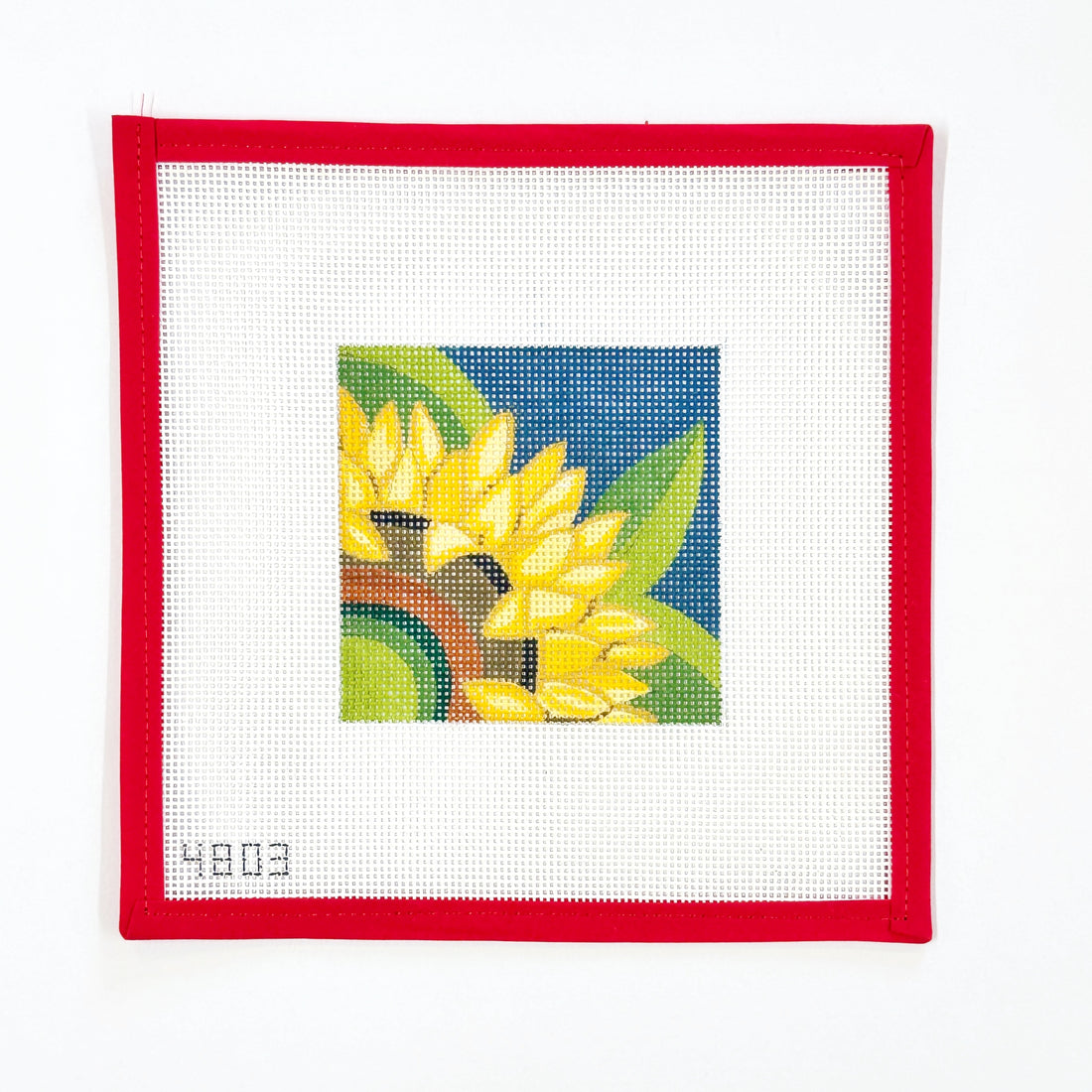 Sunflower on Teal