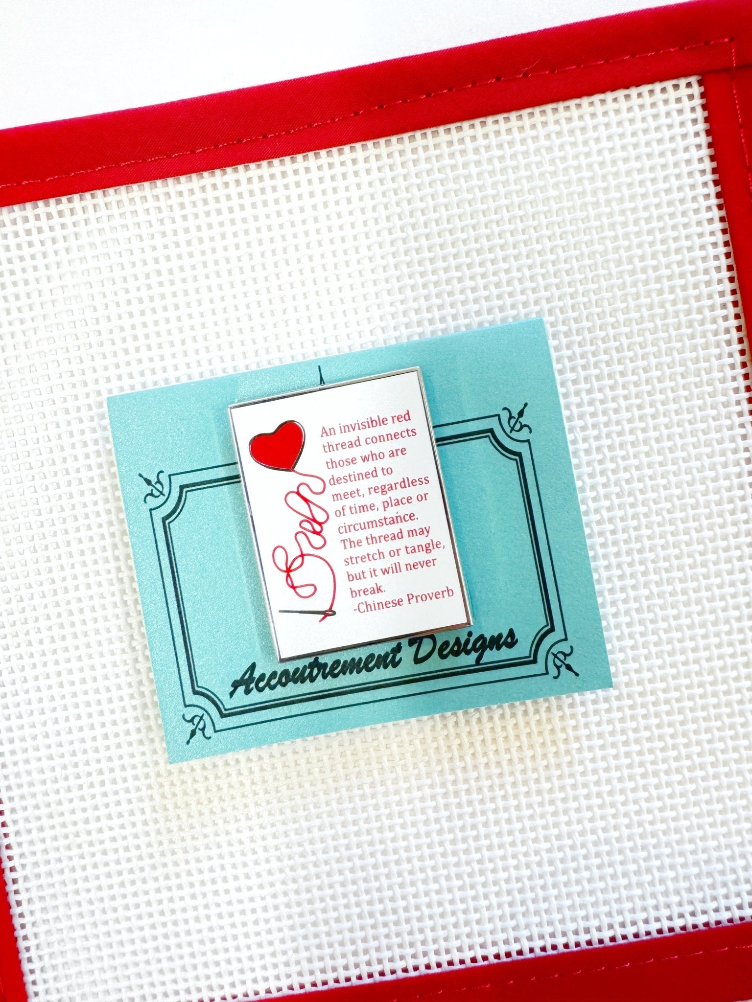 Red Thread Proverb NeedleminderAccoutrement DesignsNeedleminderThe Red Thread Atelier