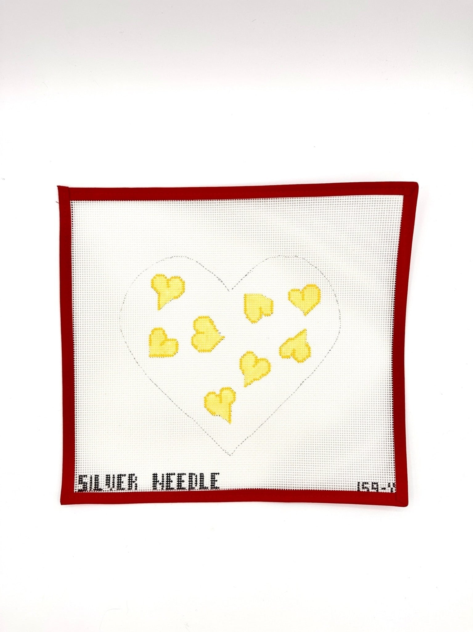 Silver Needle Hearts PillowColonial NeedleCanvasThe Red Thread Atelier