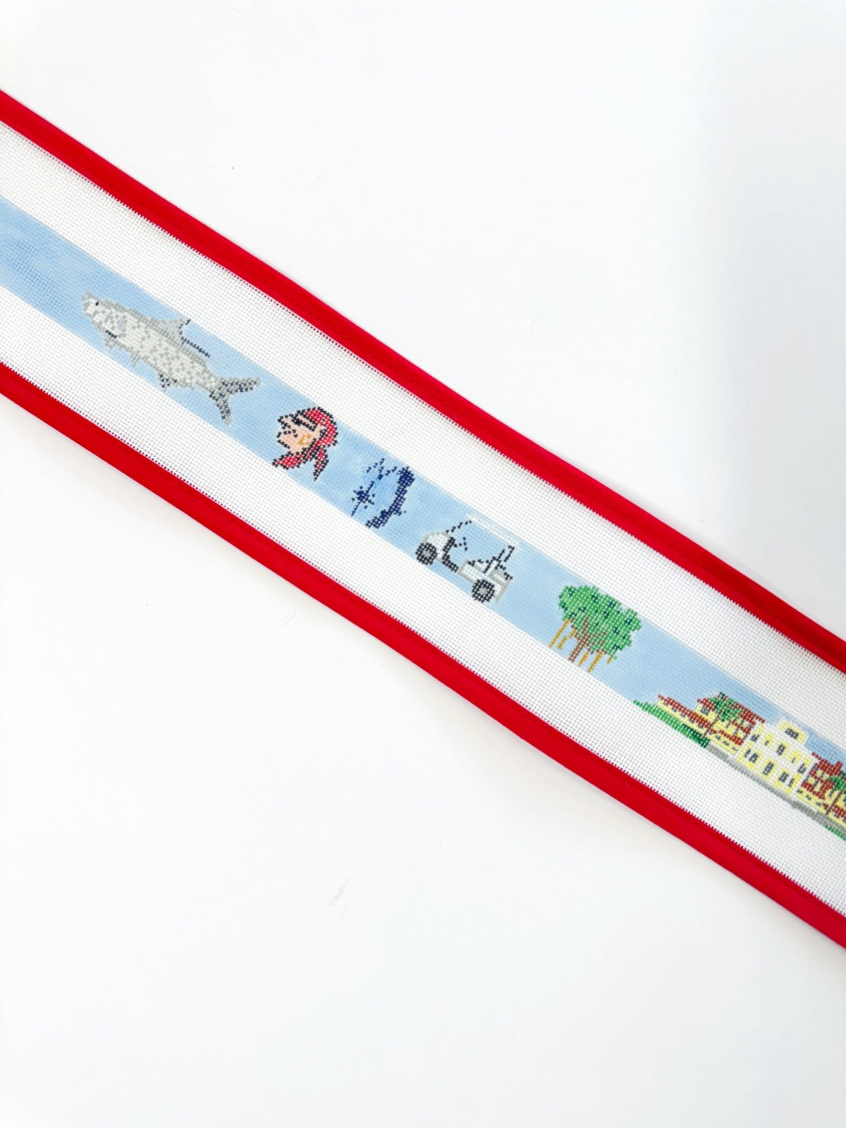 Boca Grande BeltElm Tree NeedlepointCanvasThe Red Thread Atelier