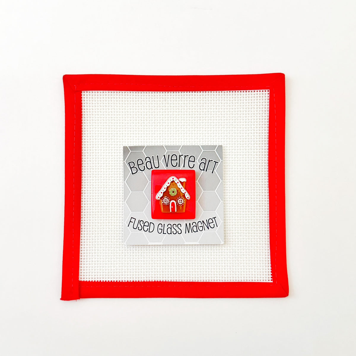 Gingerbread House on Red Needleminder