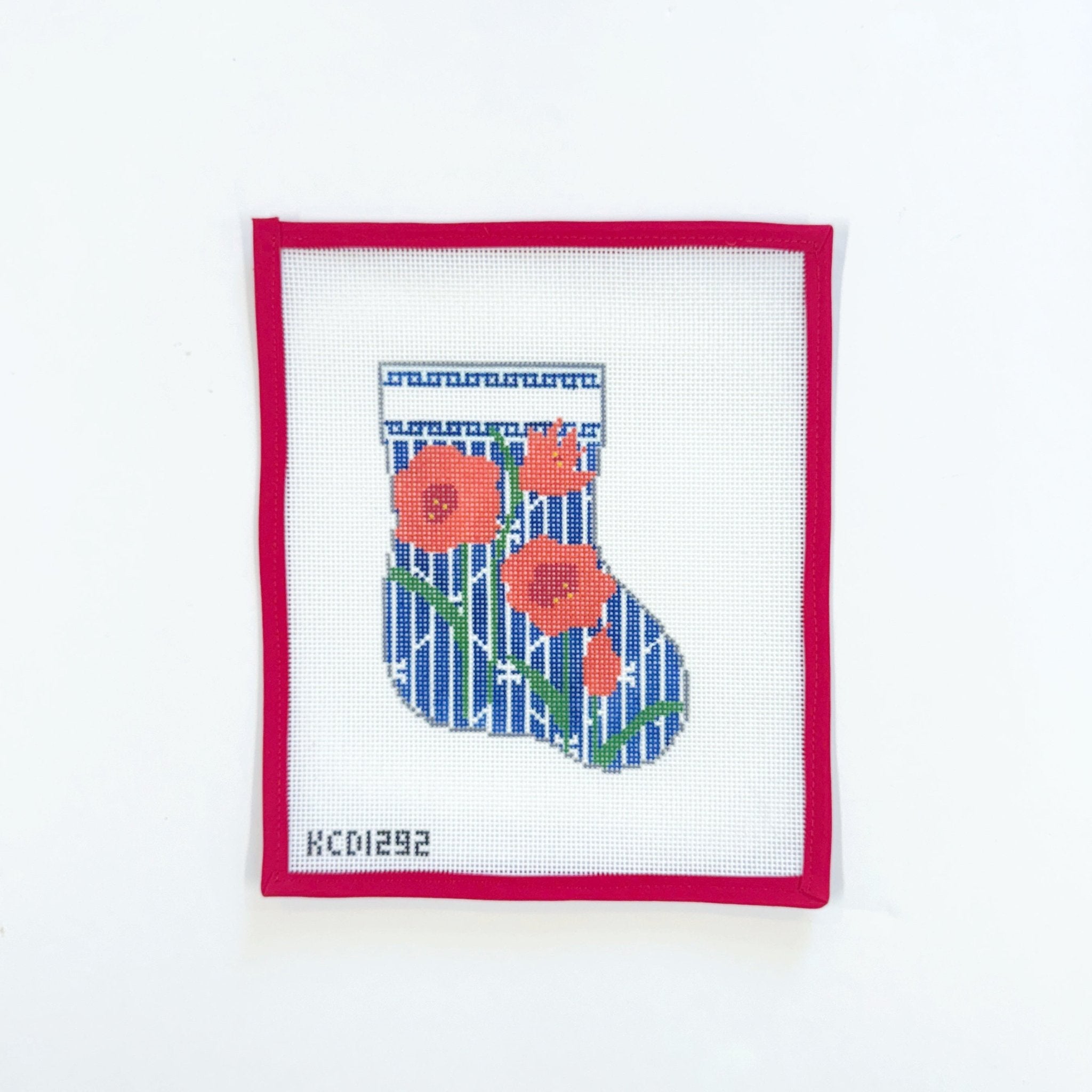 Cherry with Amaryllis Mini SockKCNCanvasThe Red Thread Atelier