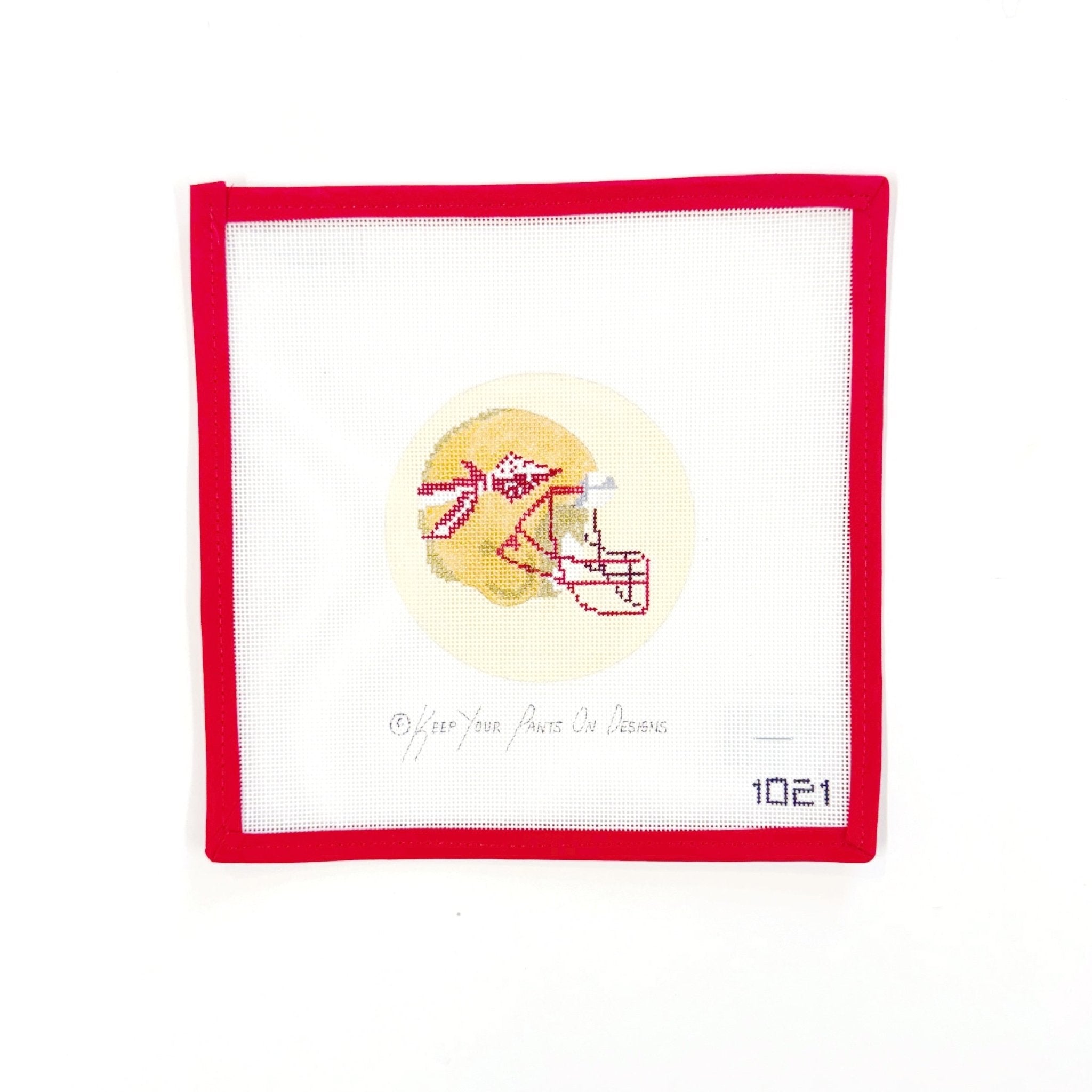 FSU HelmetCBK NeedlepointCanvasThe Red Thread Atelier