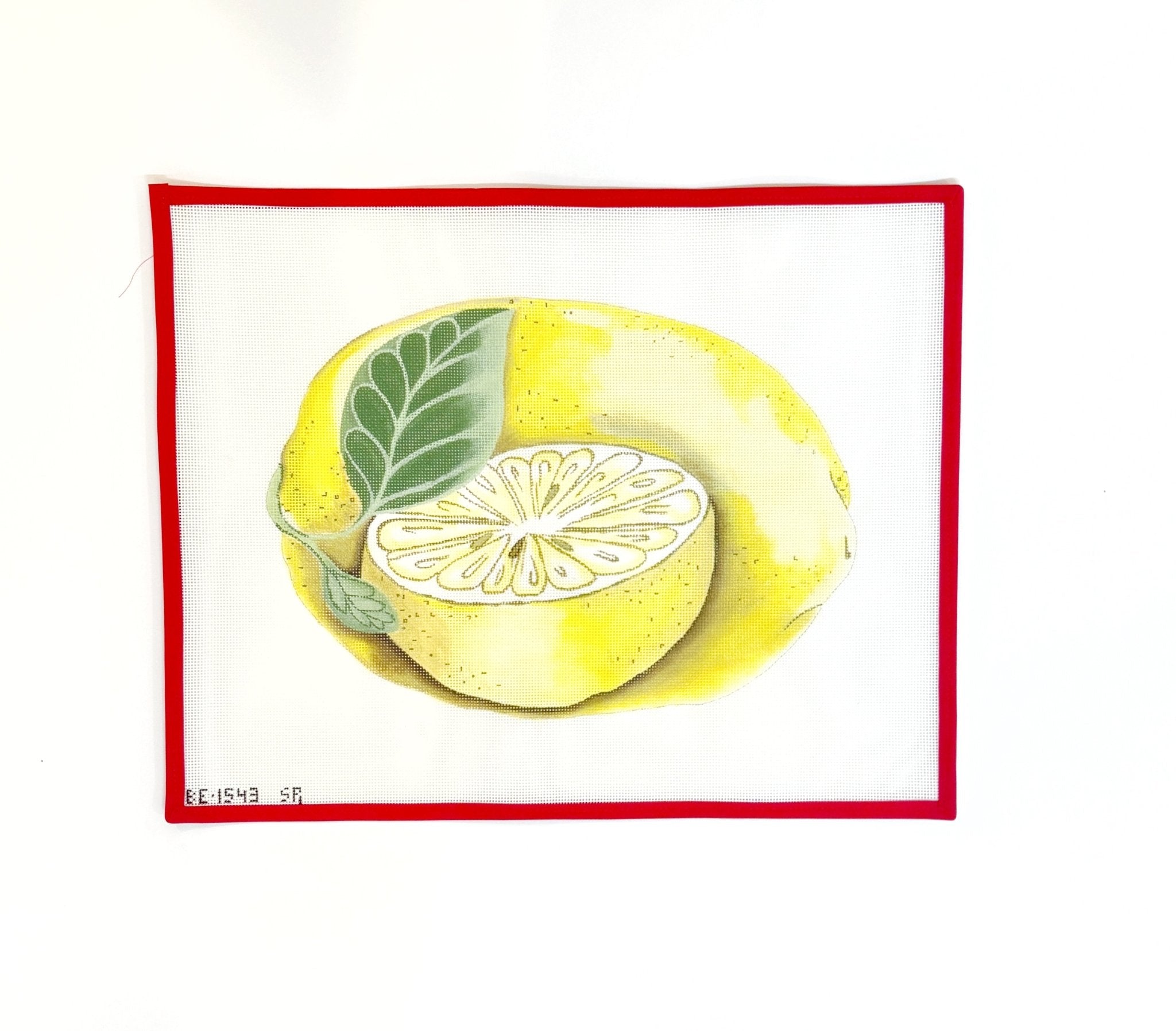 Shaped Lemon PillowSusan RobertsCanvasThe Red Thread Atelier