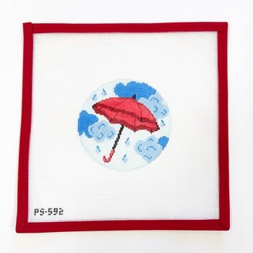 Rain Rain Go AwayAtlantic BlueCanvasThe Red Thread Atelier