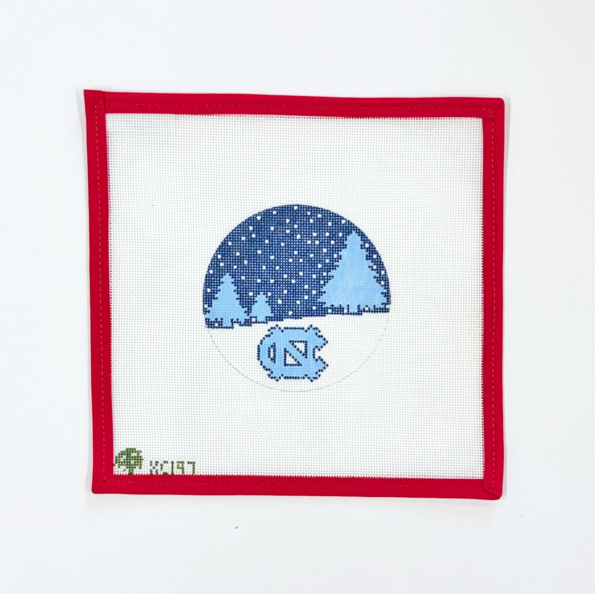 North Carolina Snow GlobeElm Tree NeedlepointCanvasThe Red Thread Atelier
