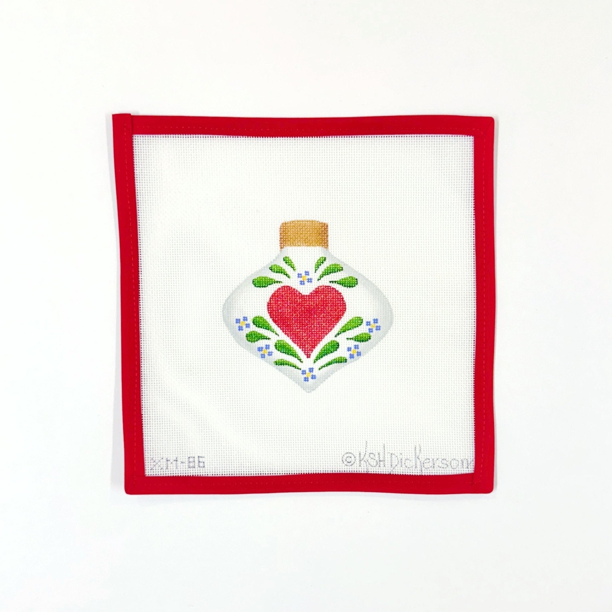 Heart BaubleKate DickersonCanvasThe Red Thread Atelier