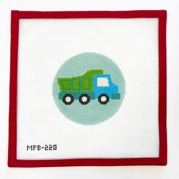 Dump Truck RoundAtlantic BlueCanvasThe Red Thread Atelier