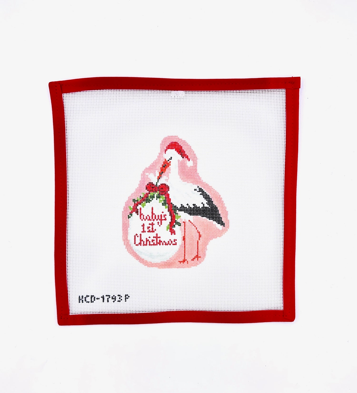 Baby’s First Christmas Pink Stork