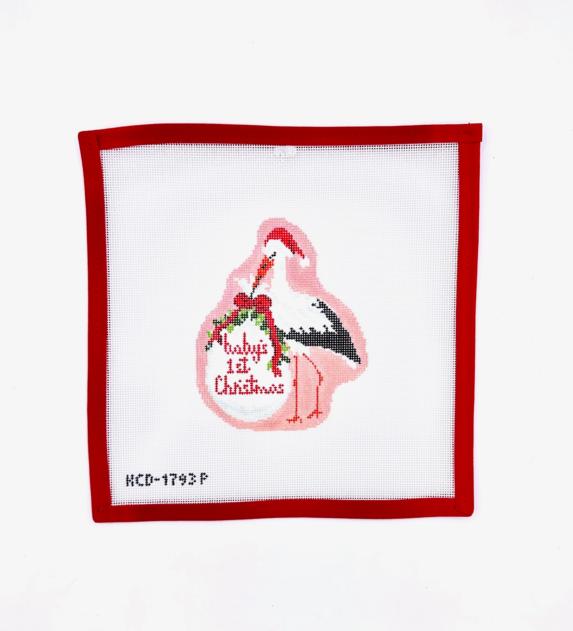 Baby’s First Christmas Pink Stork