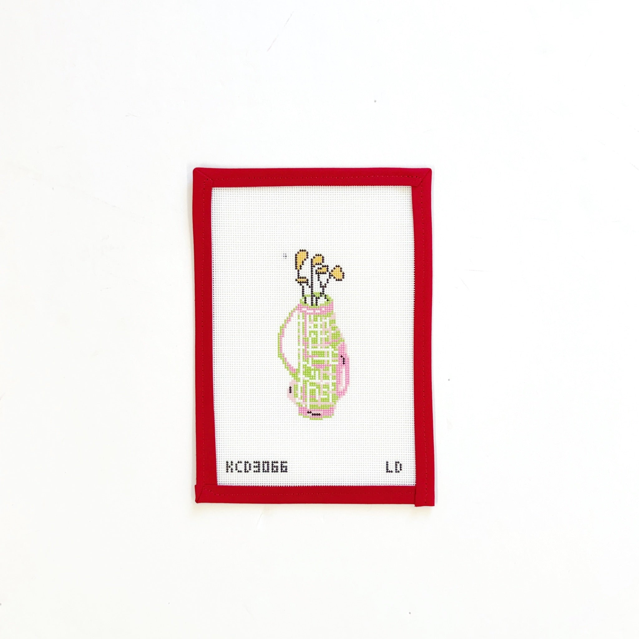Green & Pink Plaid Golf BagKCNCanvasThe Red Thread Atelier
