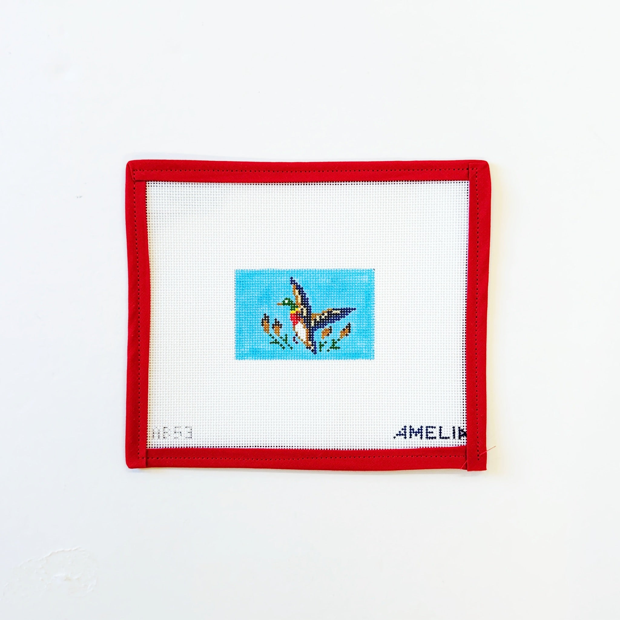 Duck Luggage TagGingham StitcheryCanvasThe Red Thread Atelier