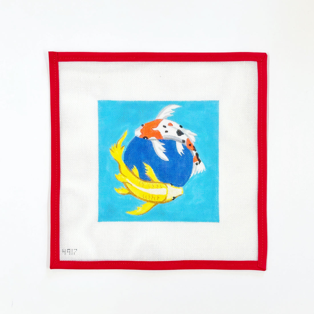 Coy Fish on Blue