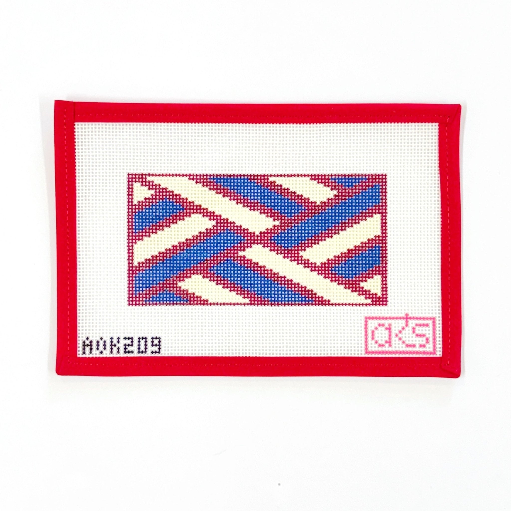 Chippendale Insert - burgandy & blueAnn KayeThe Red Thread Atelier