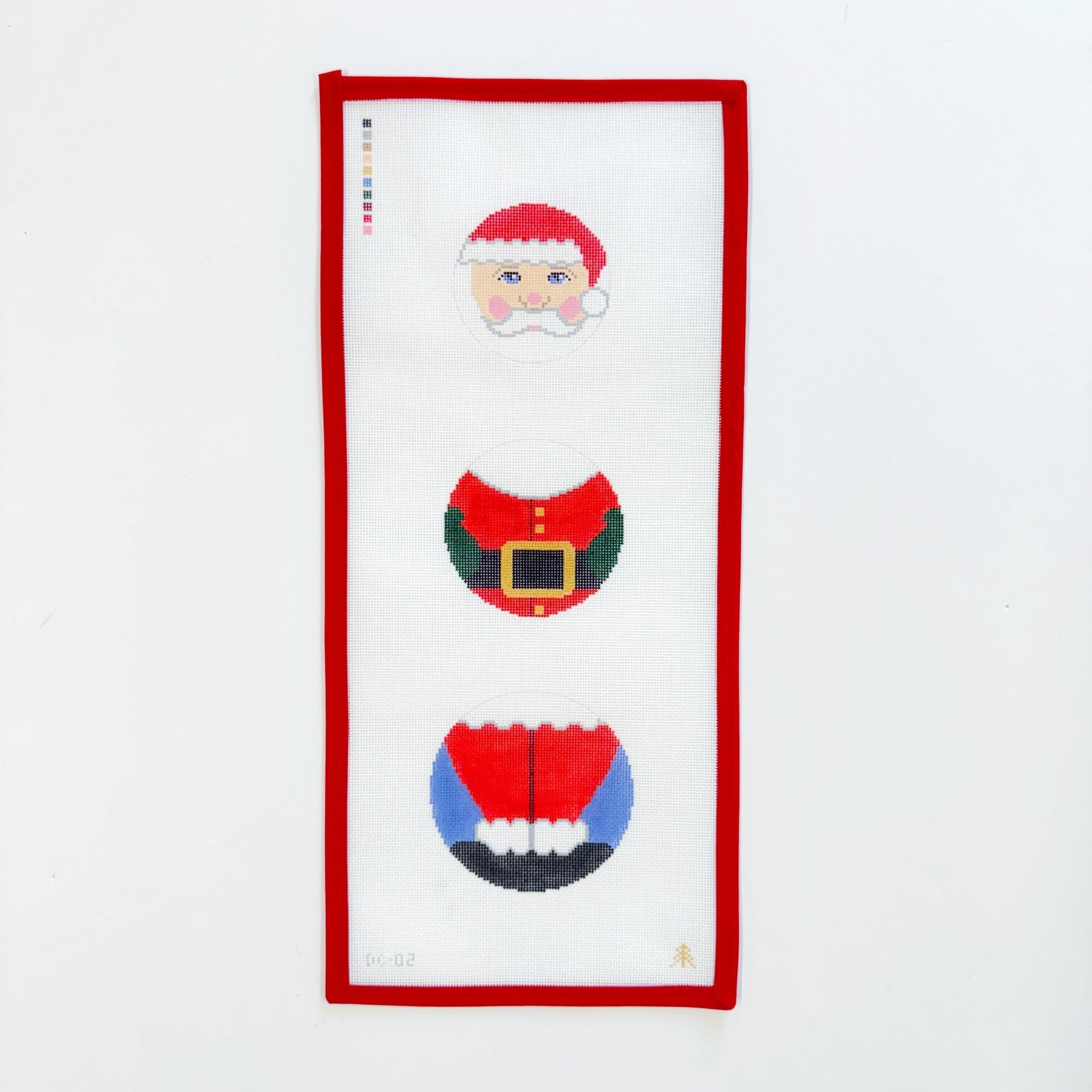 Santa DangleEvergreen NeedlepointCanvasThe Red Thread Atelier