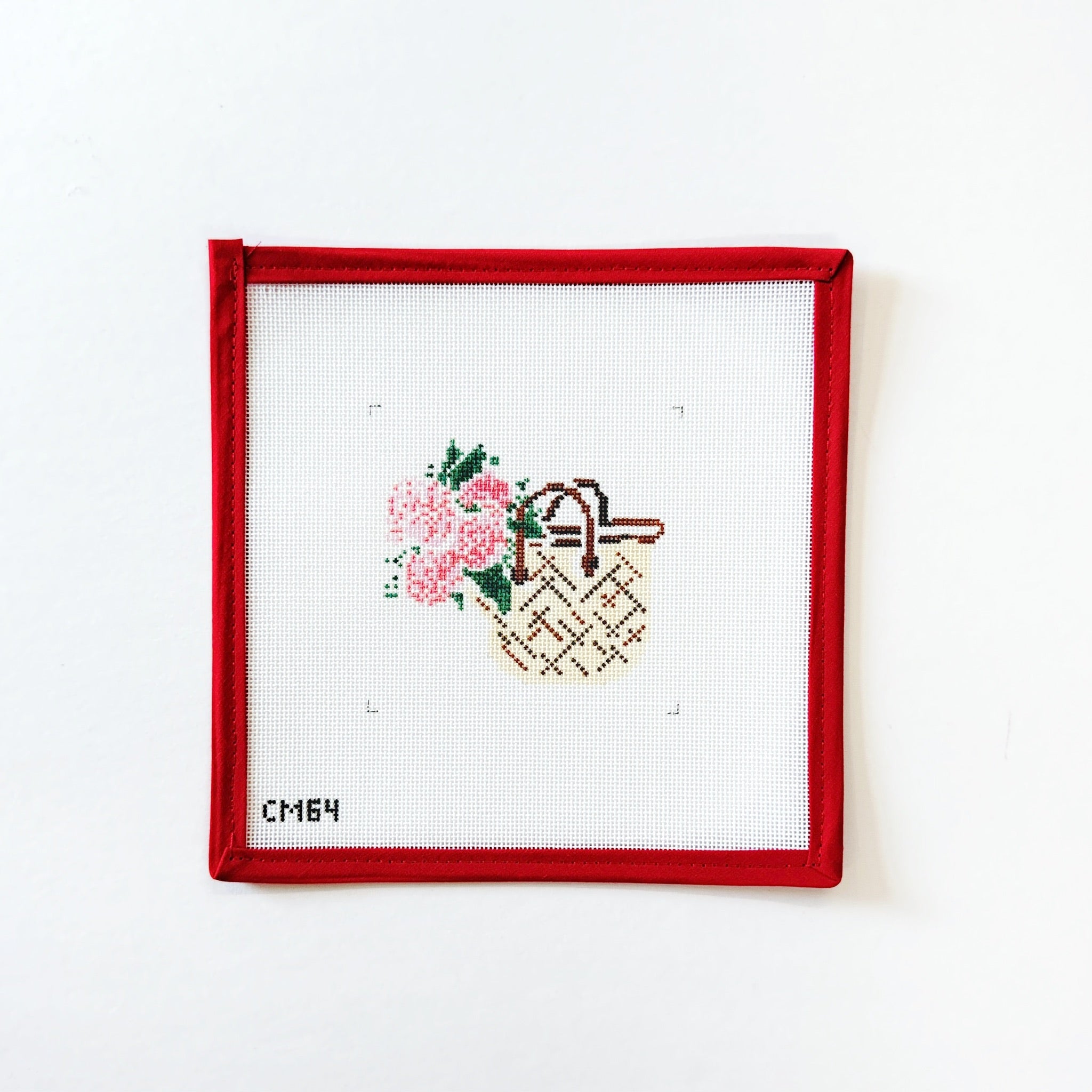 Pink Hydrangea BasketThe Needle BugCanvasThe Red Thread Atelier