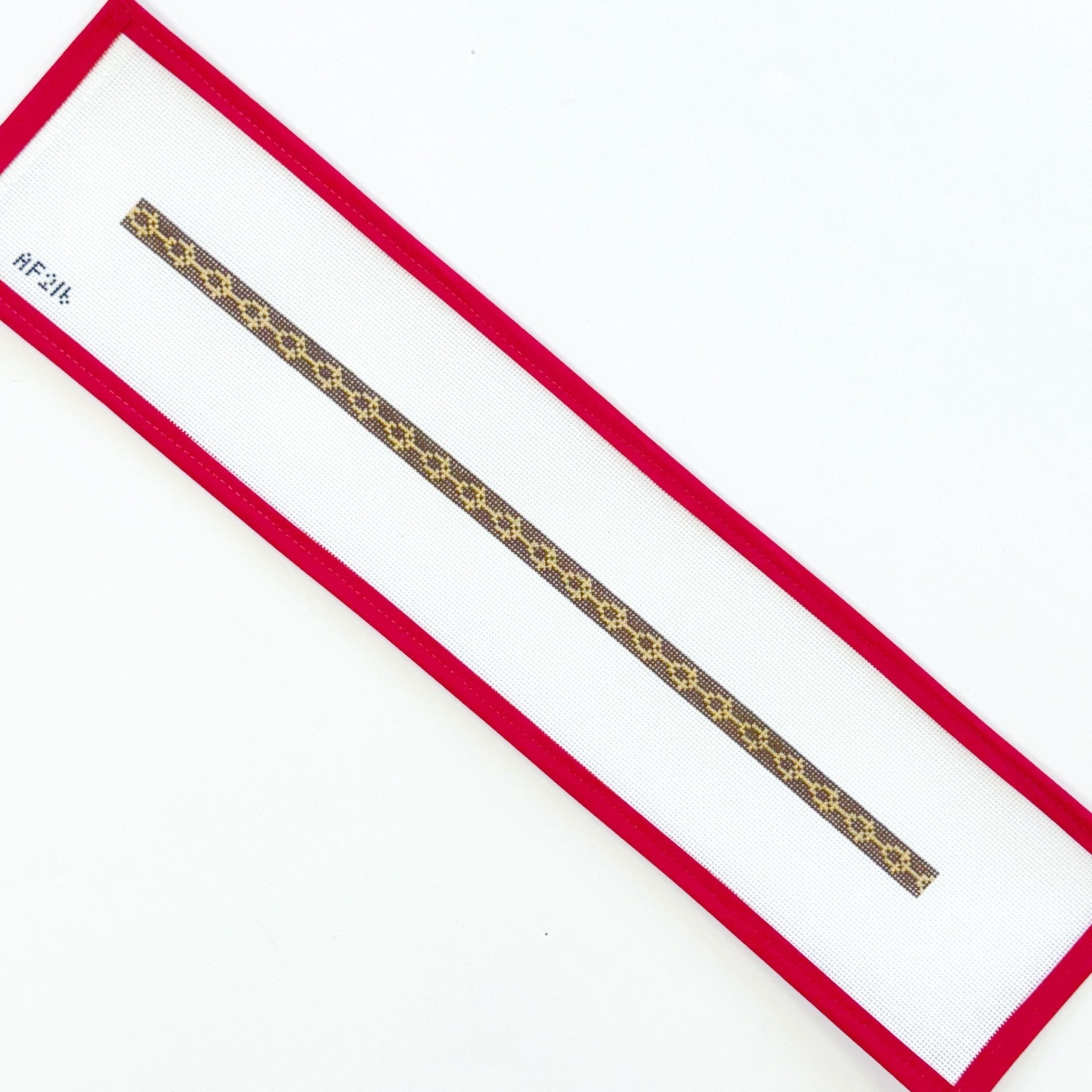 Brown Chain Wrap BraceletAnne Fisher NeedlepointCanvasThe Red Thread Atelier