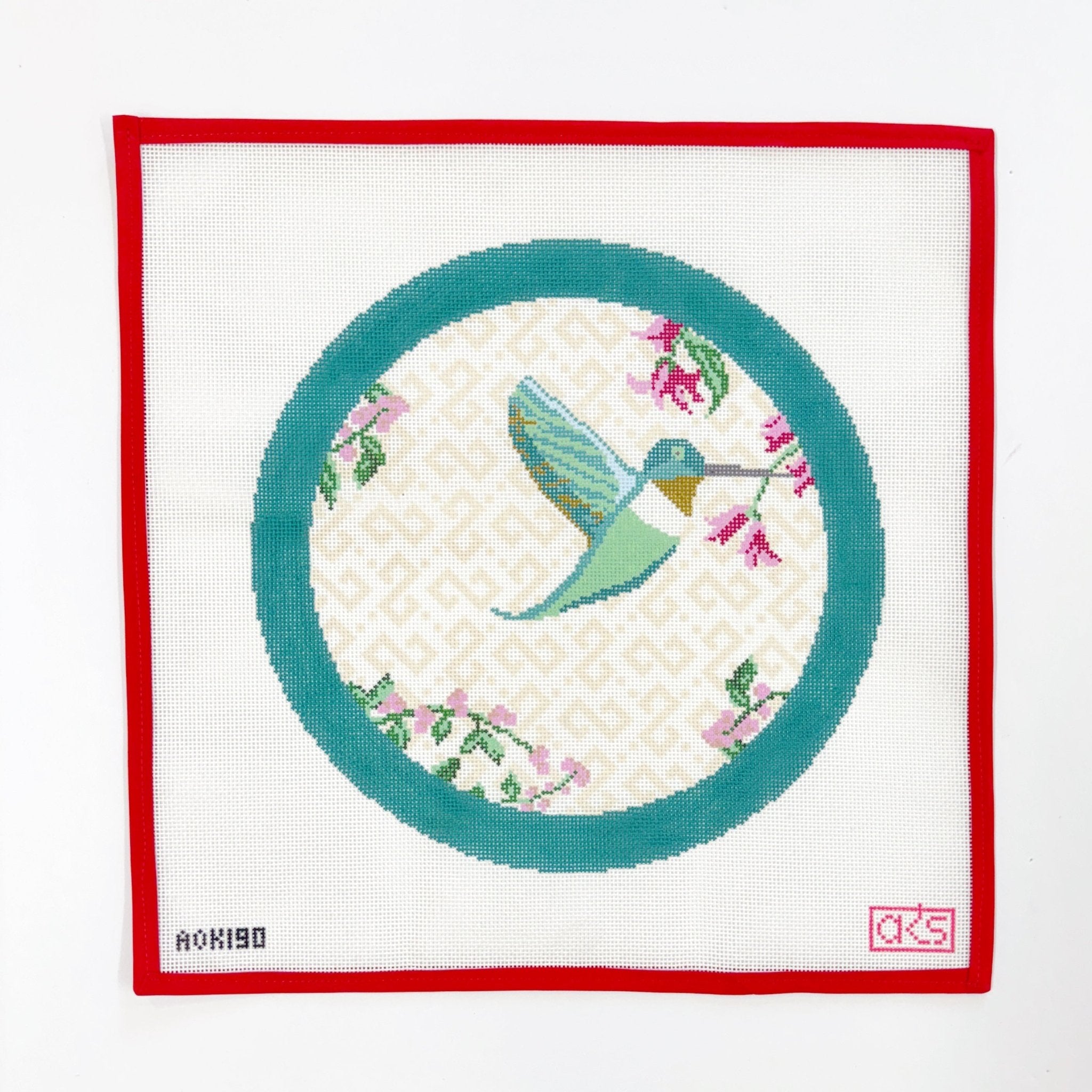 Round Hummingbird PillowAnn KayeCanvasThe Red Thread Atelier
