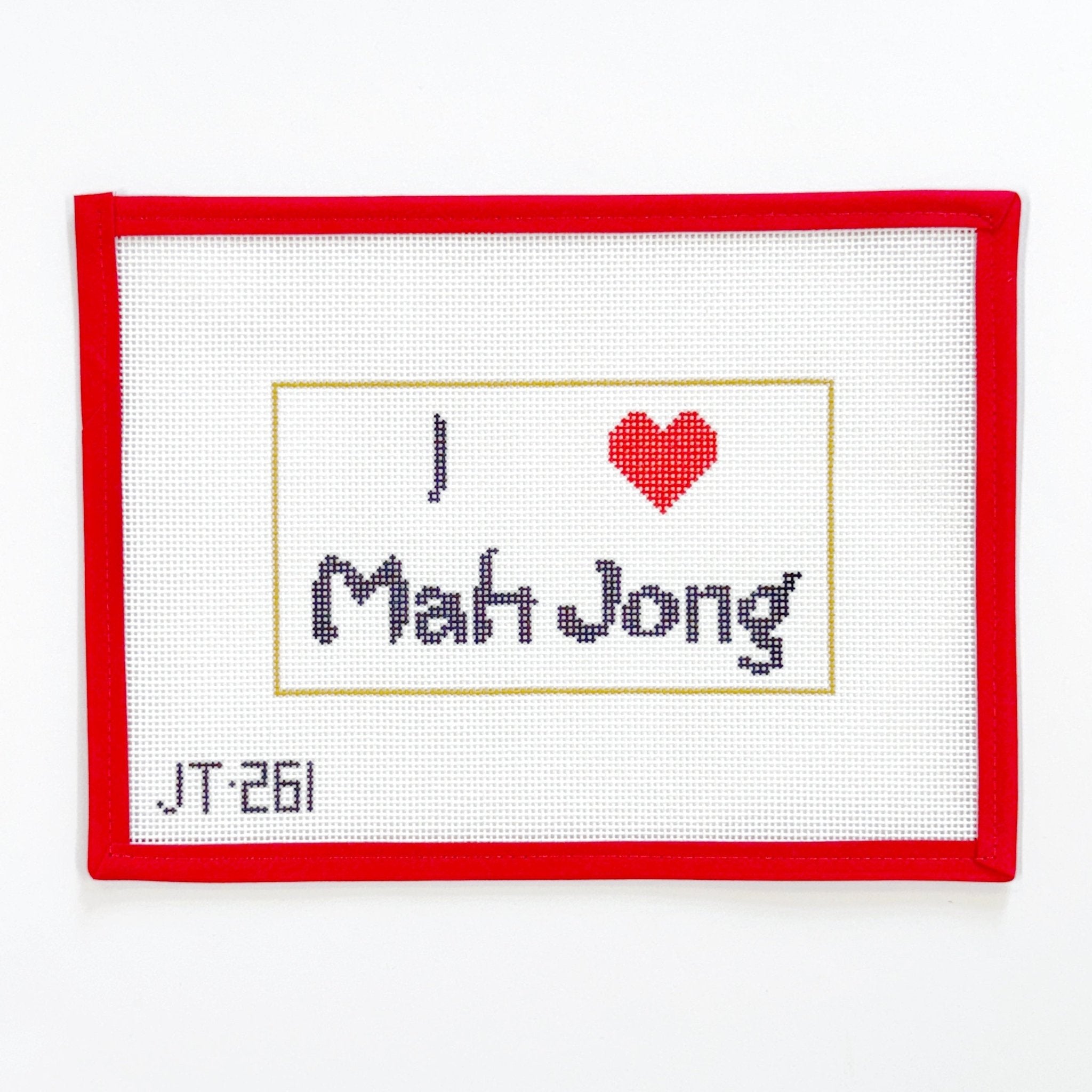 I Love Mah JongJudy Tasch NeedlepointCanvasThe Red Thread Atelier