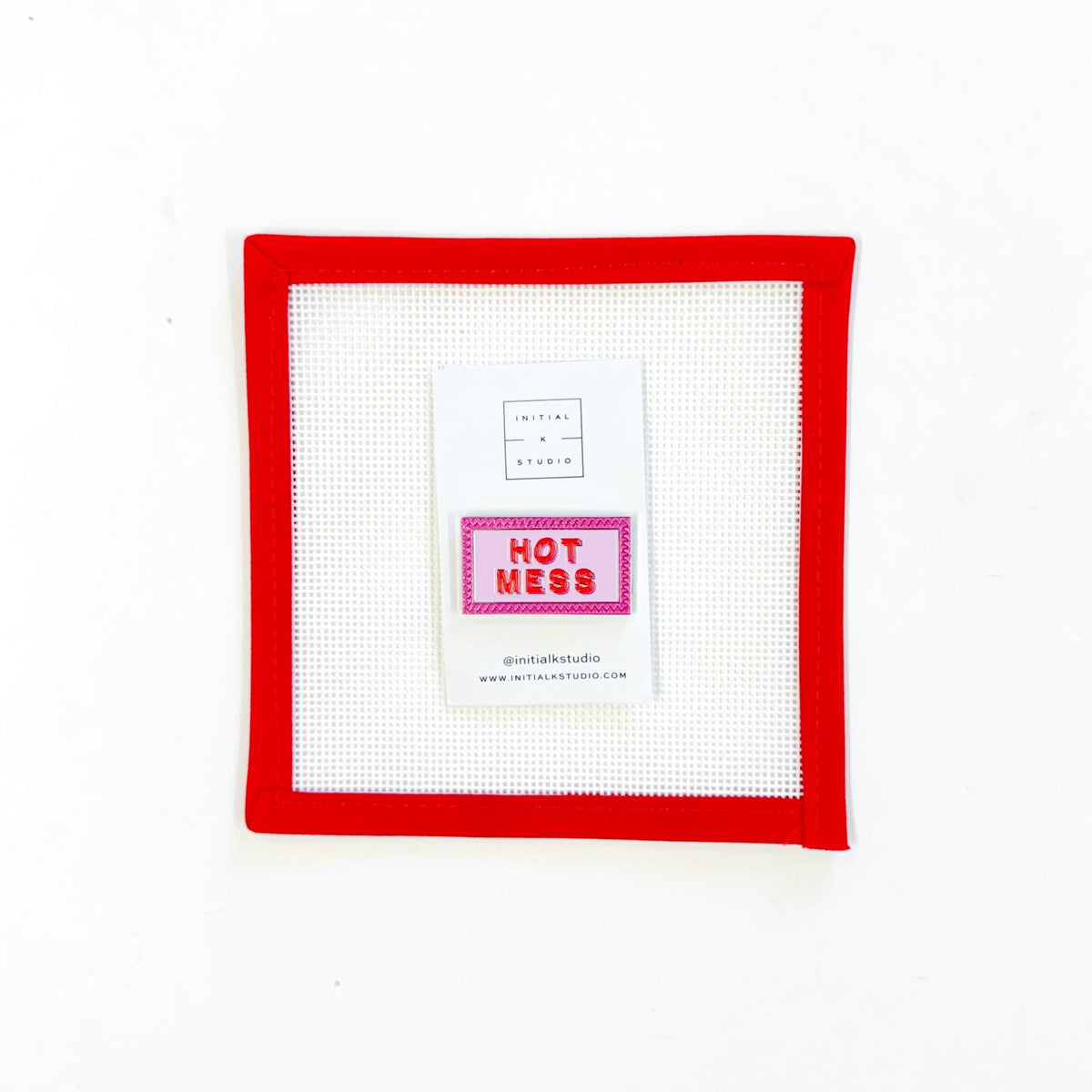 Hot Mess NeedleminderInitial KNeedleminderThe Red Thread Atelier