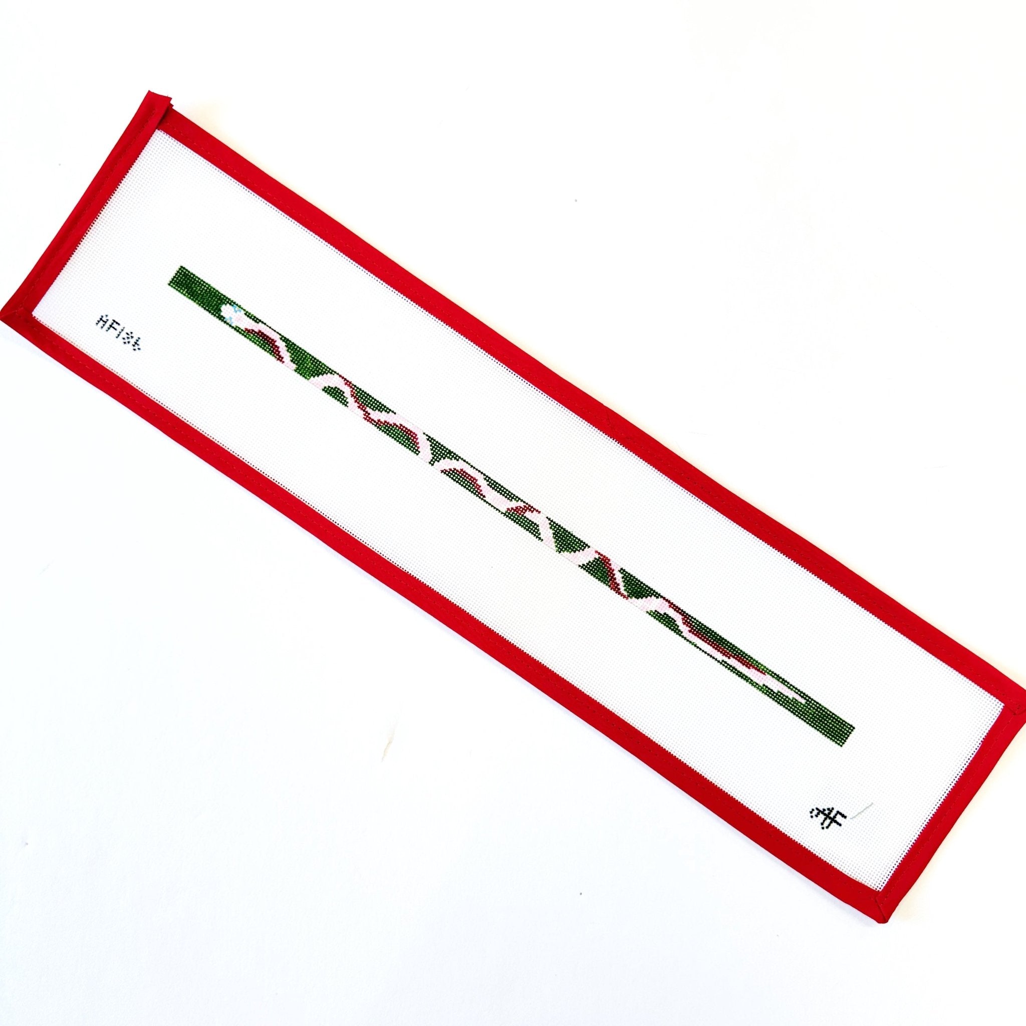 Pink and Green Snake Wrap BraceletAnne Fisher NeedlepointCanvasThe Red Thread Atelier