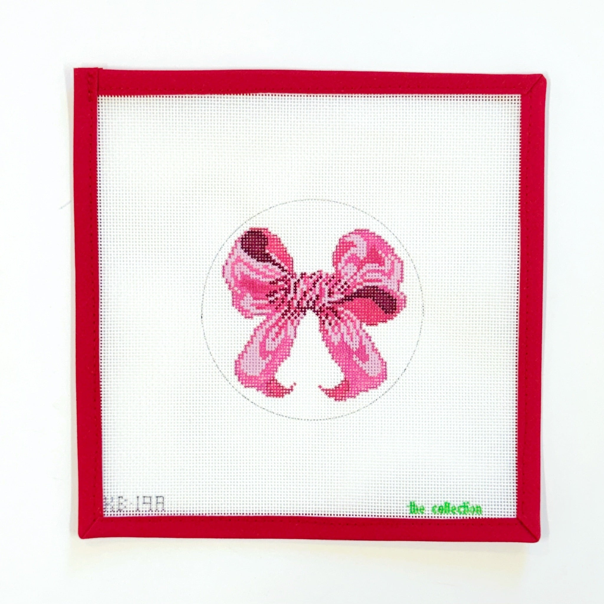 Pink Bow - round