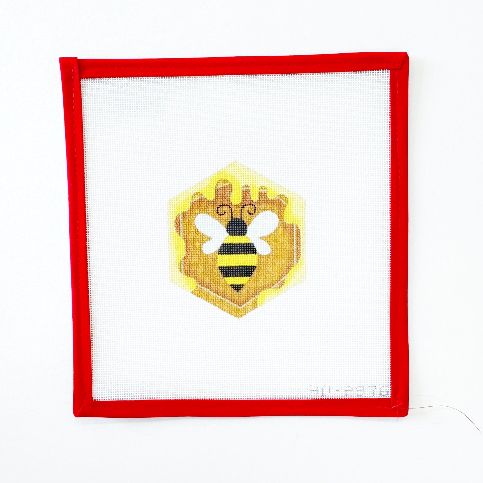 Honeycomb Bee OrnamentRaymond CrawfordCanvasThe Red Thread Atelier