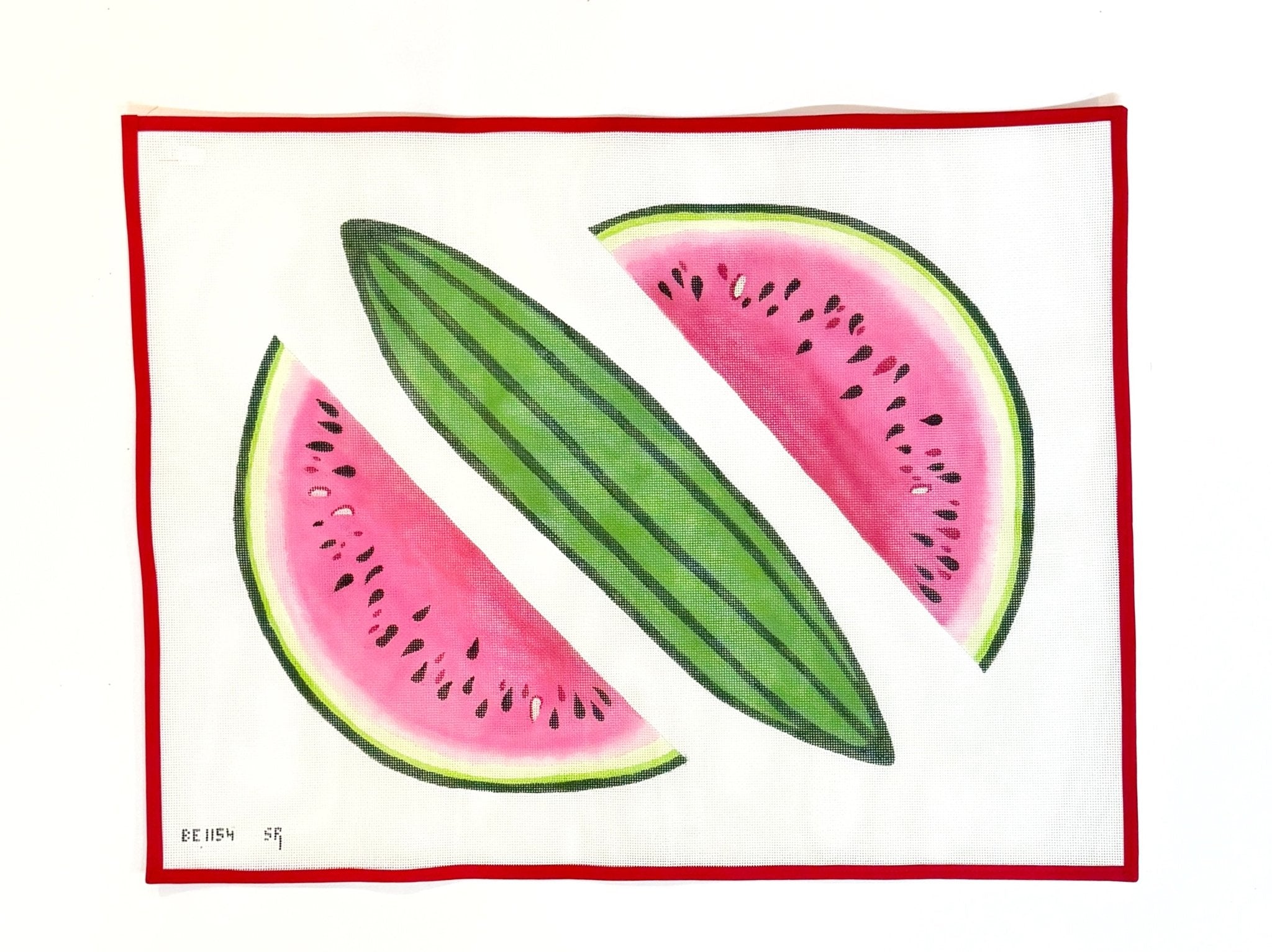 3D Watermelon PillowSusan RobertsCanvasThe Red Thread Atelier