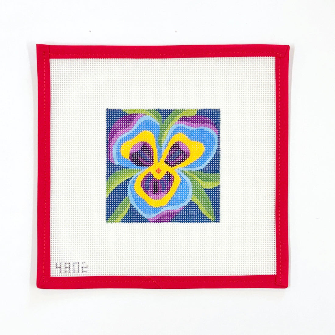Pansy on Teal