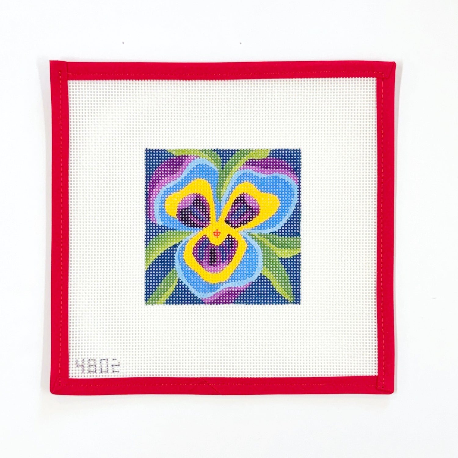 Pansy on Teal