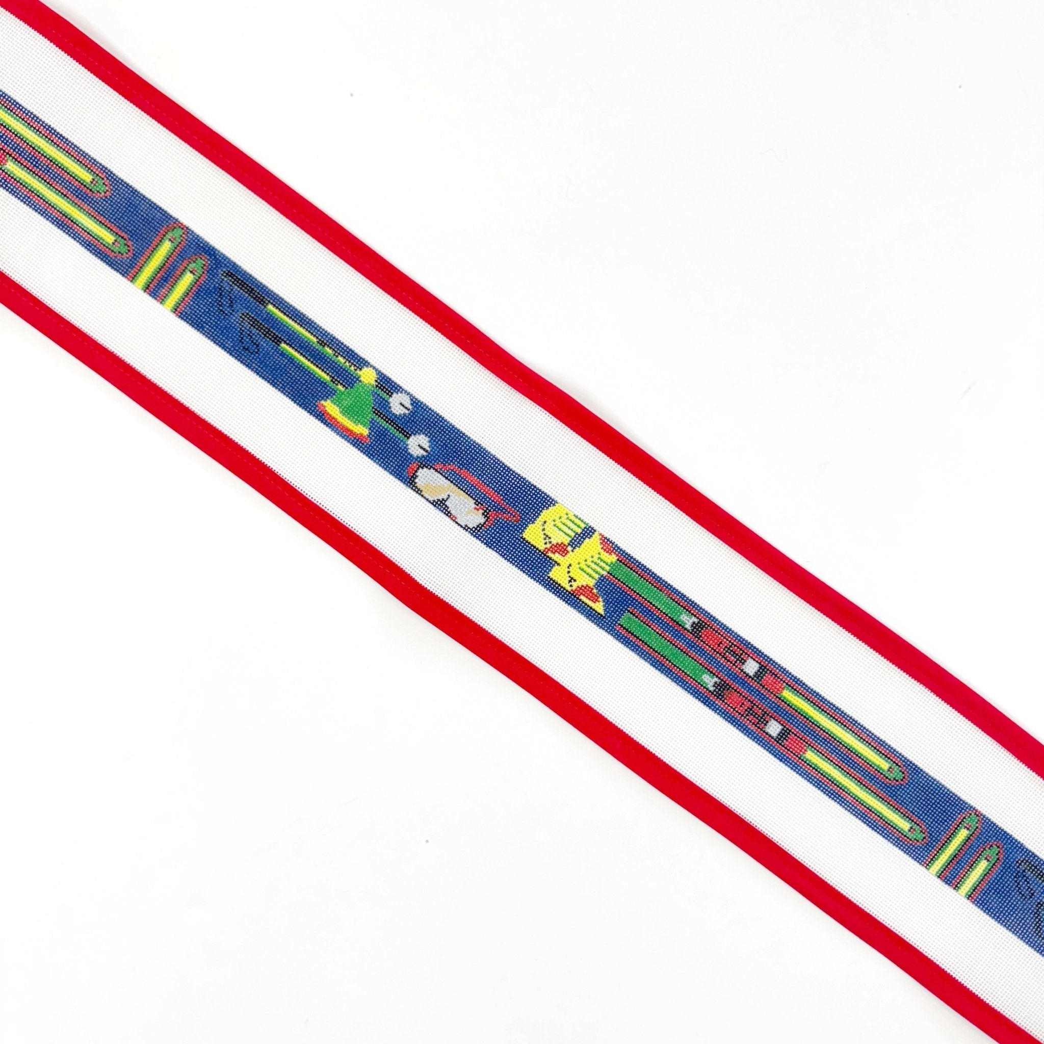 Schuss Ski BeltCBK NeedlepointCanvasThe Red Thread Atelier