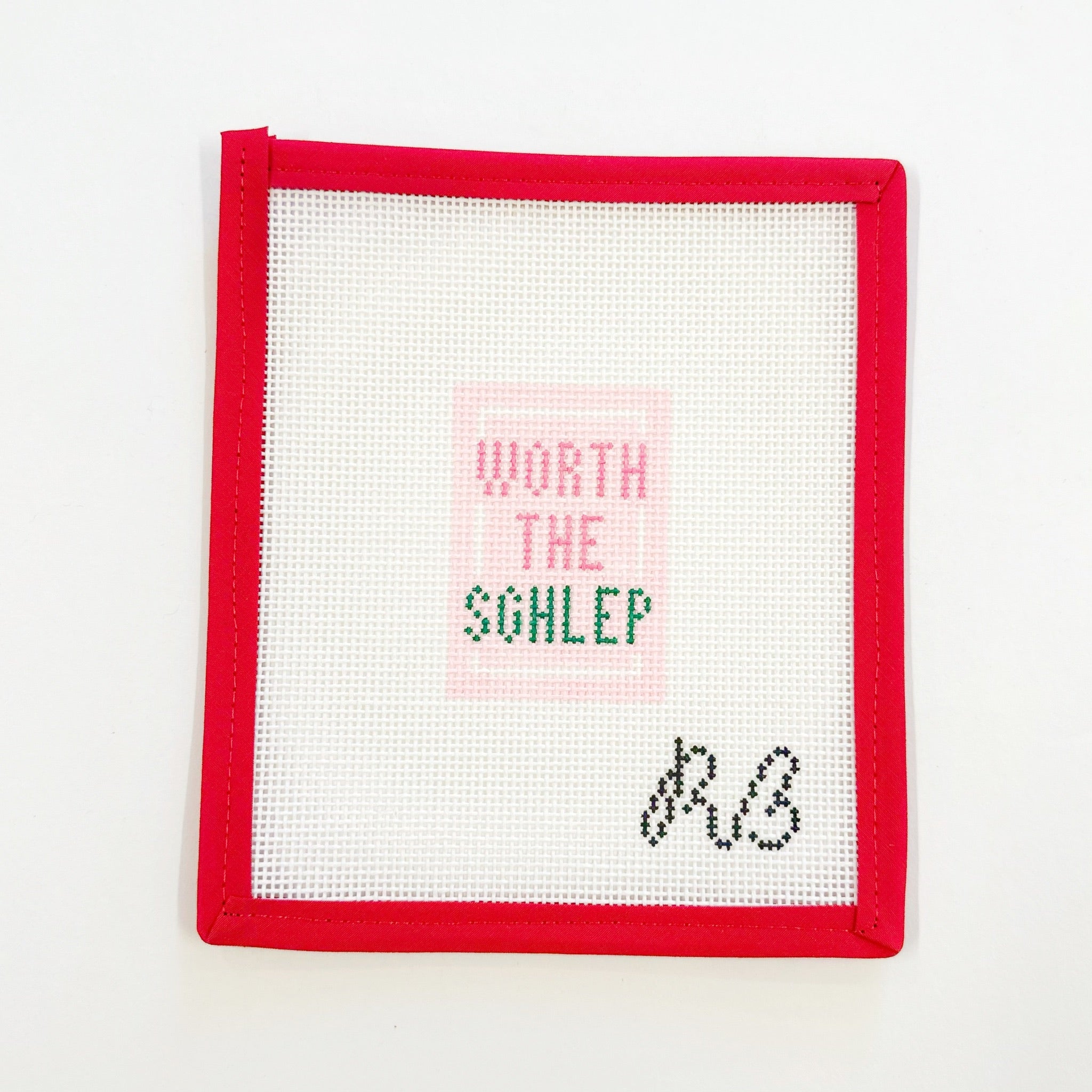 Worth The Schlep Luggage TagRachel BarriThe Red Thread Atelier