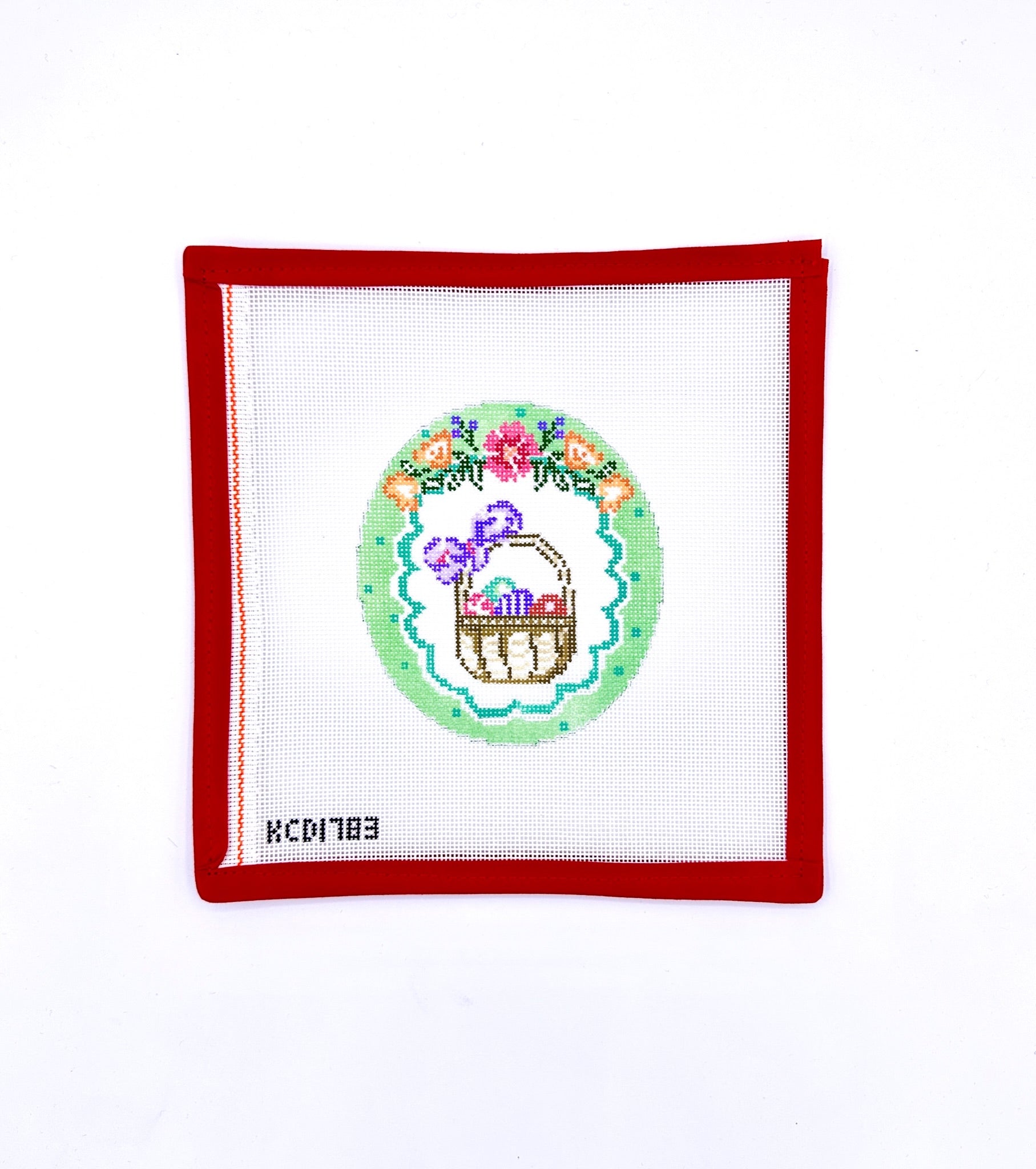 Polka Dot Easter Vignette Basket Oval
